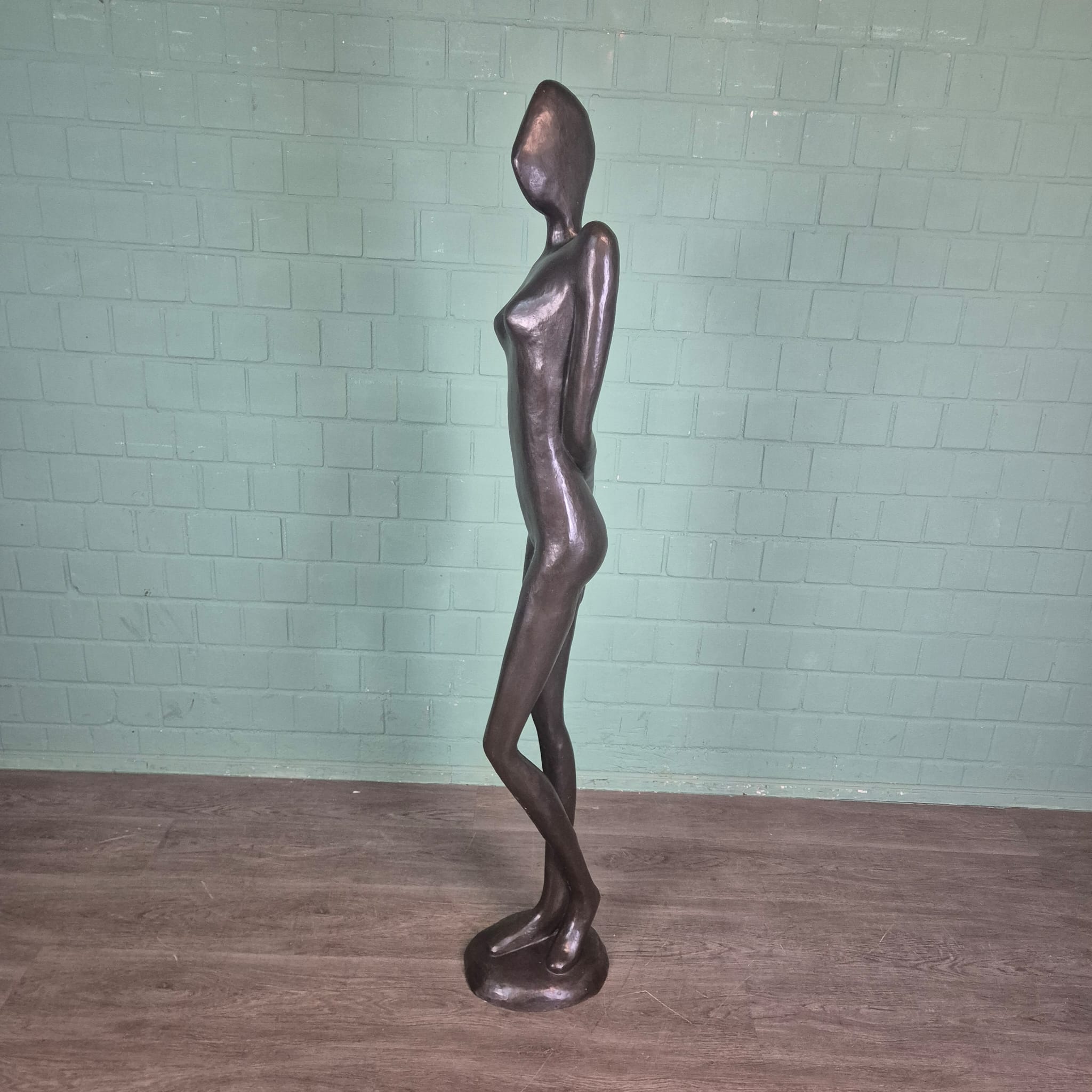 Skulptur Dekoration Frau 1,80 m Bronze – Bild 9
