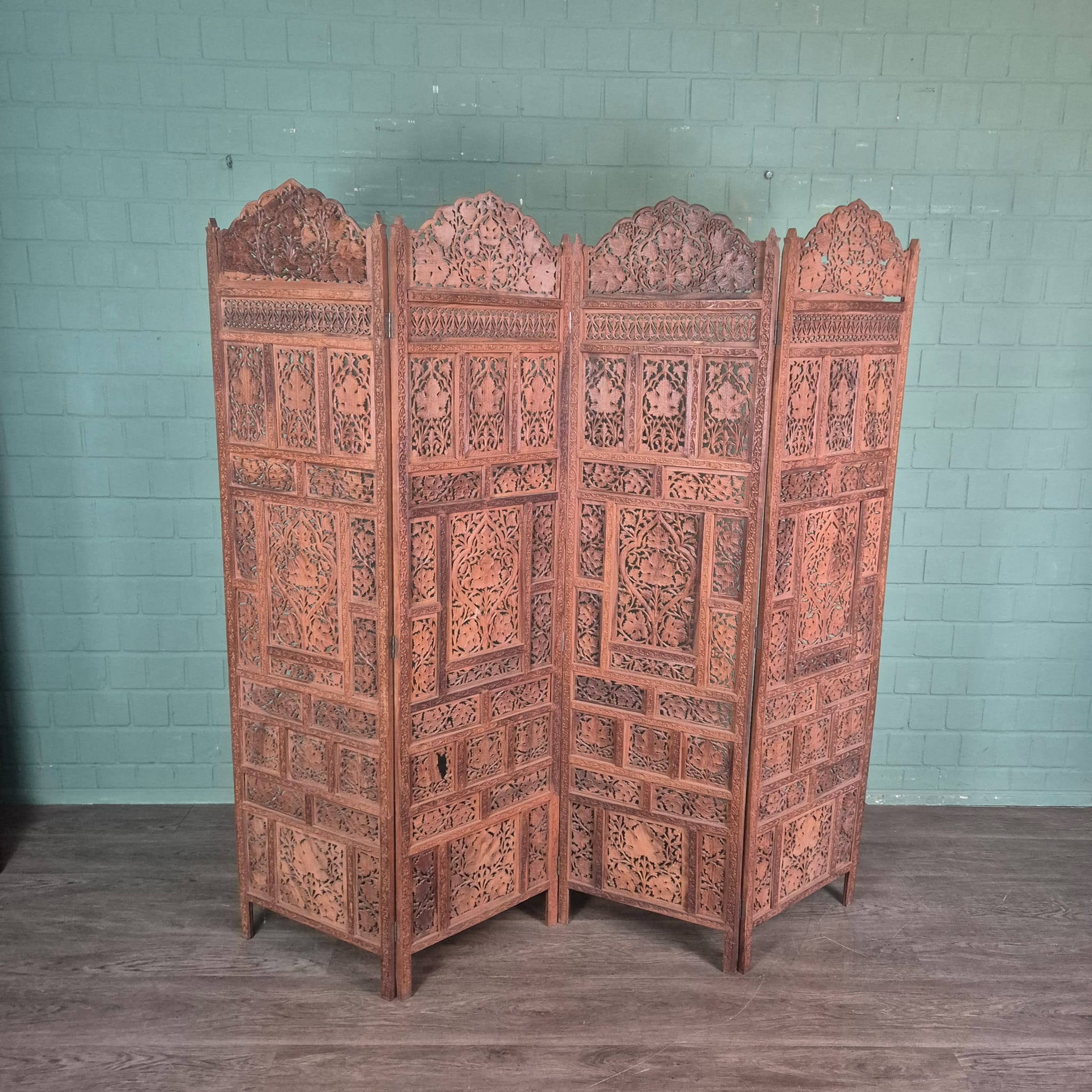 Paravent Teakholz 2,00 m x 1,90 m – Bild 3