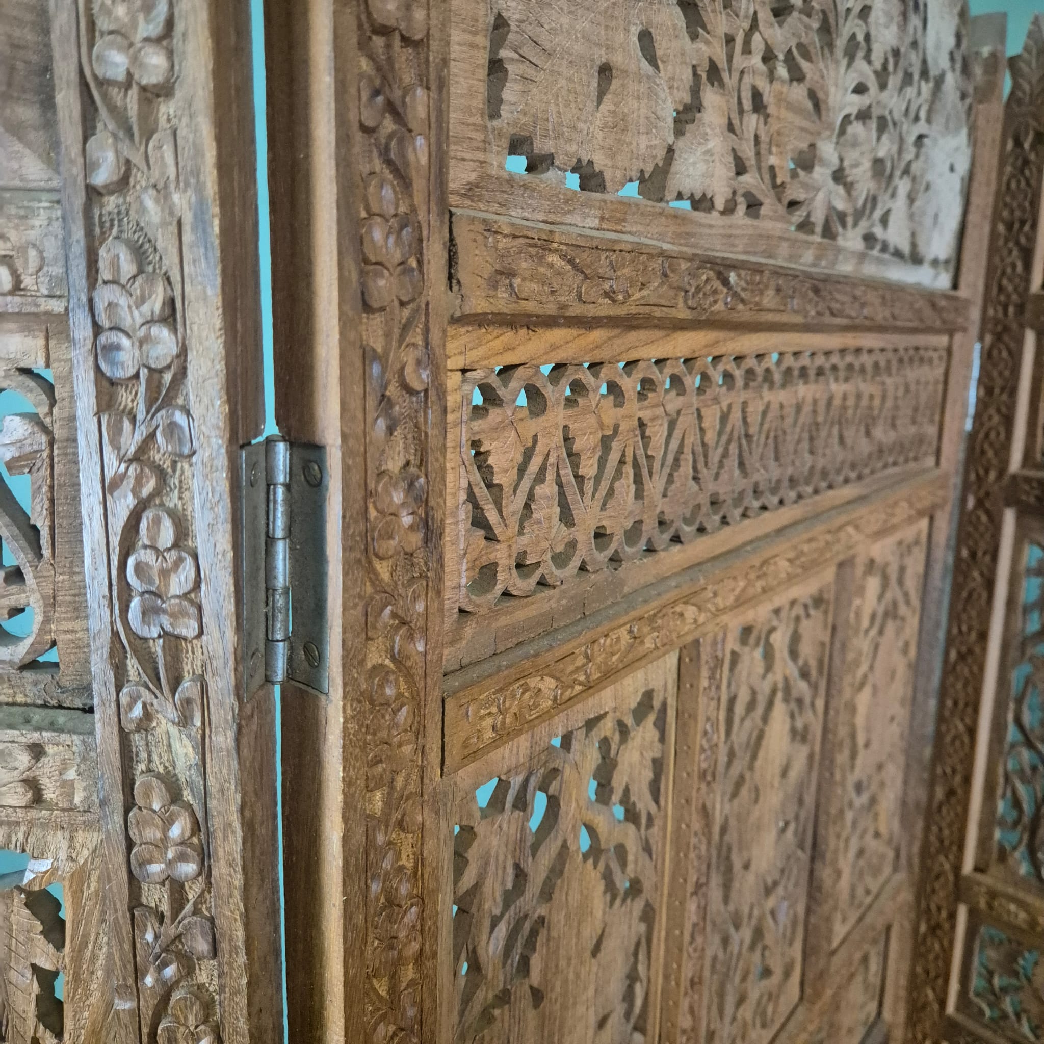 Paravent Teakholz 2,00 m x 1,90 m – Bild 7