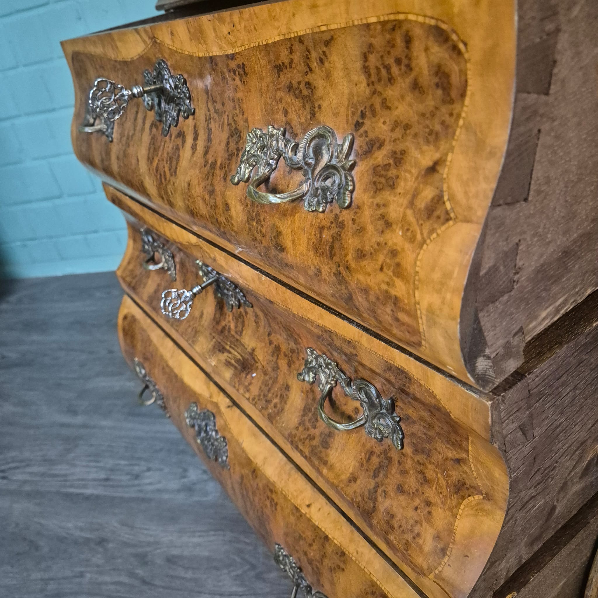 Sekretär Neubarock 1930 Nussbaum – Bild 21