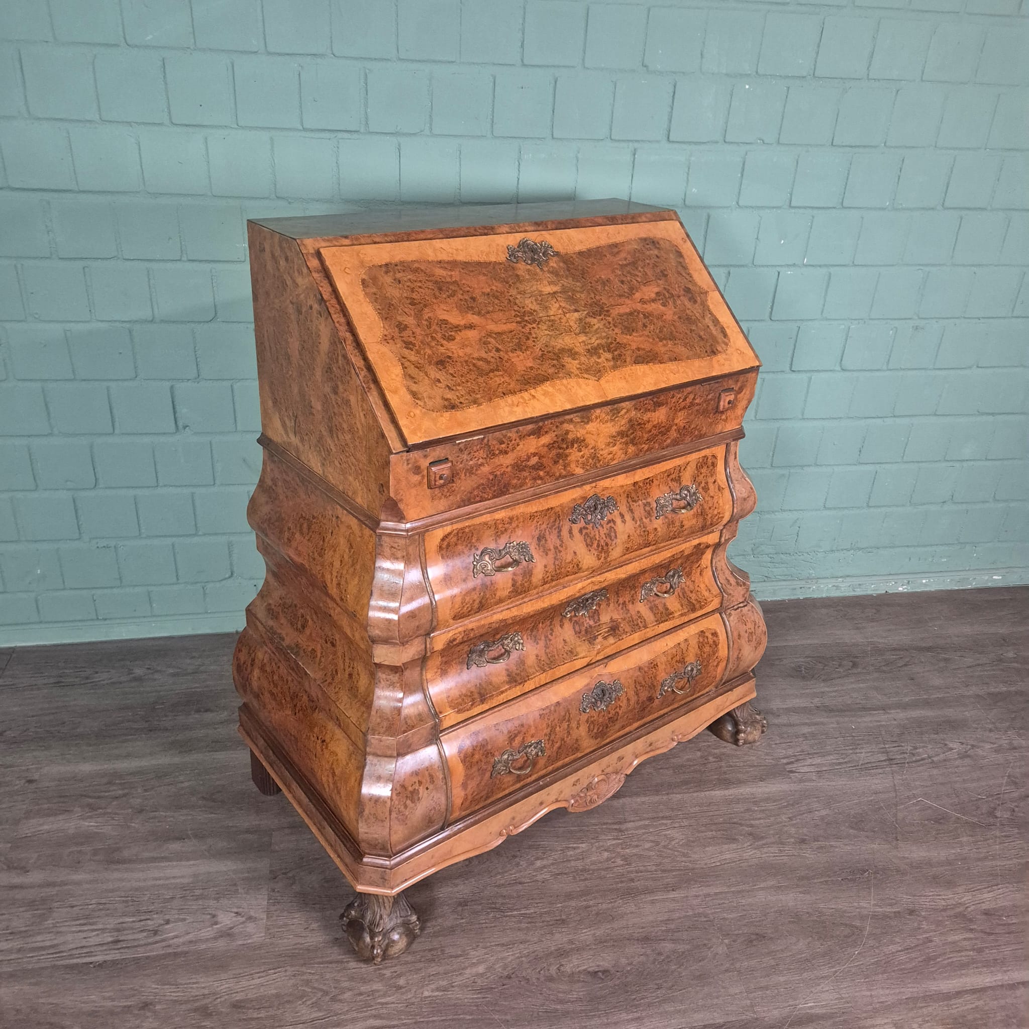 Sekretär Neubarock 1930 Nussbaum – Bild 4