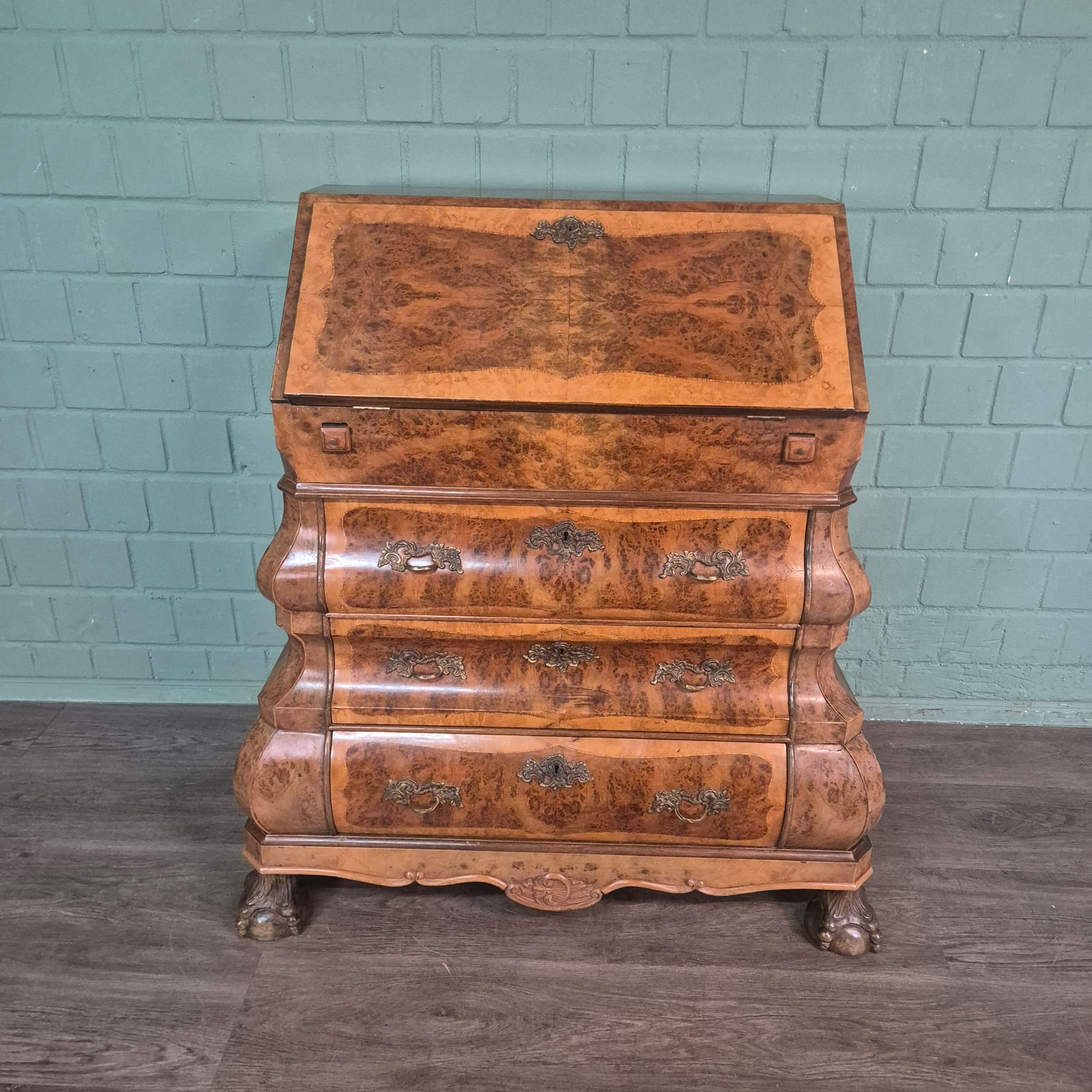 Sekretär Neubarock 1930 Nussbaum – Bild 3