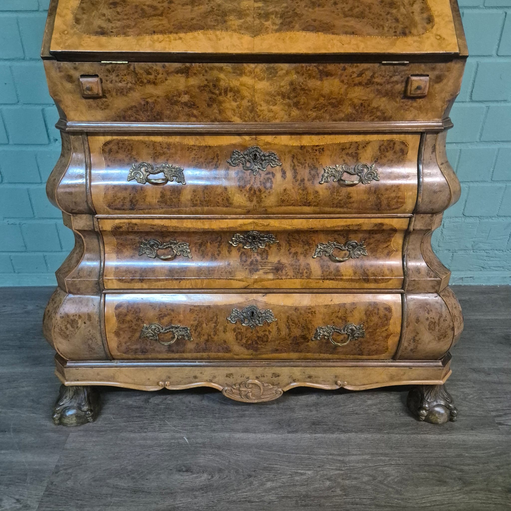 Sekretär Neubarock 1930 Nussbaum – Bild 6