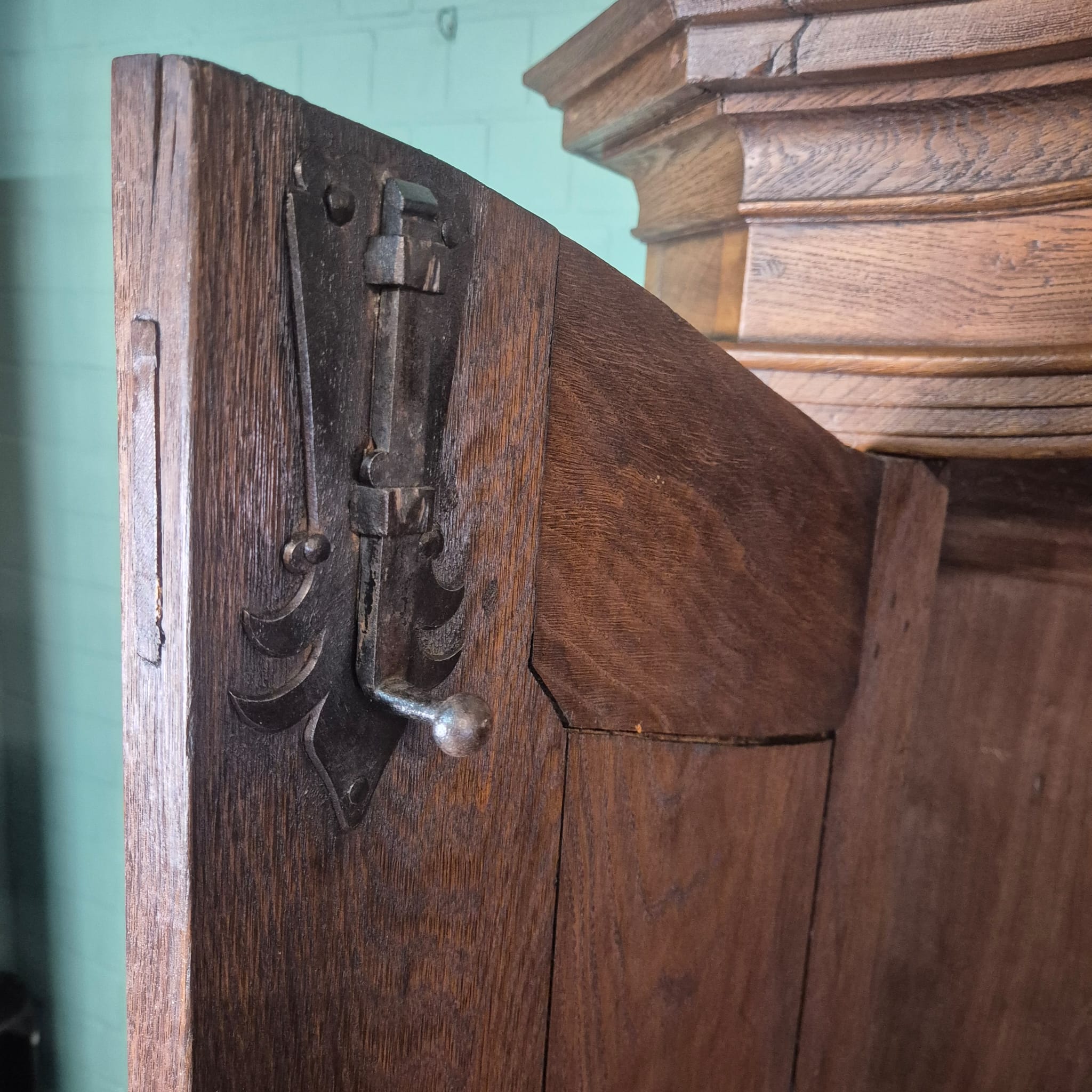 Schrank Kleiderschrank Barock 1760 Eiche – Bild 18