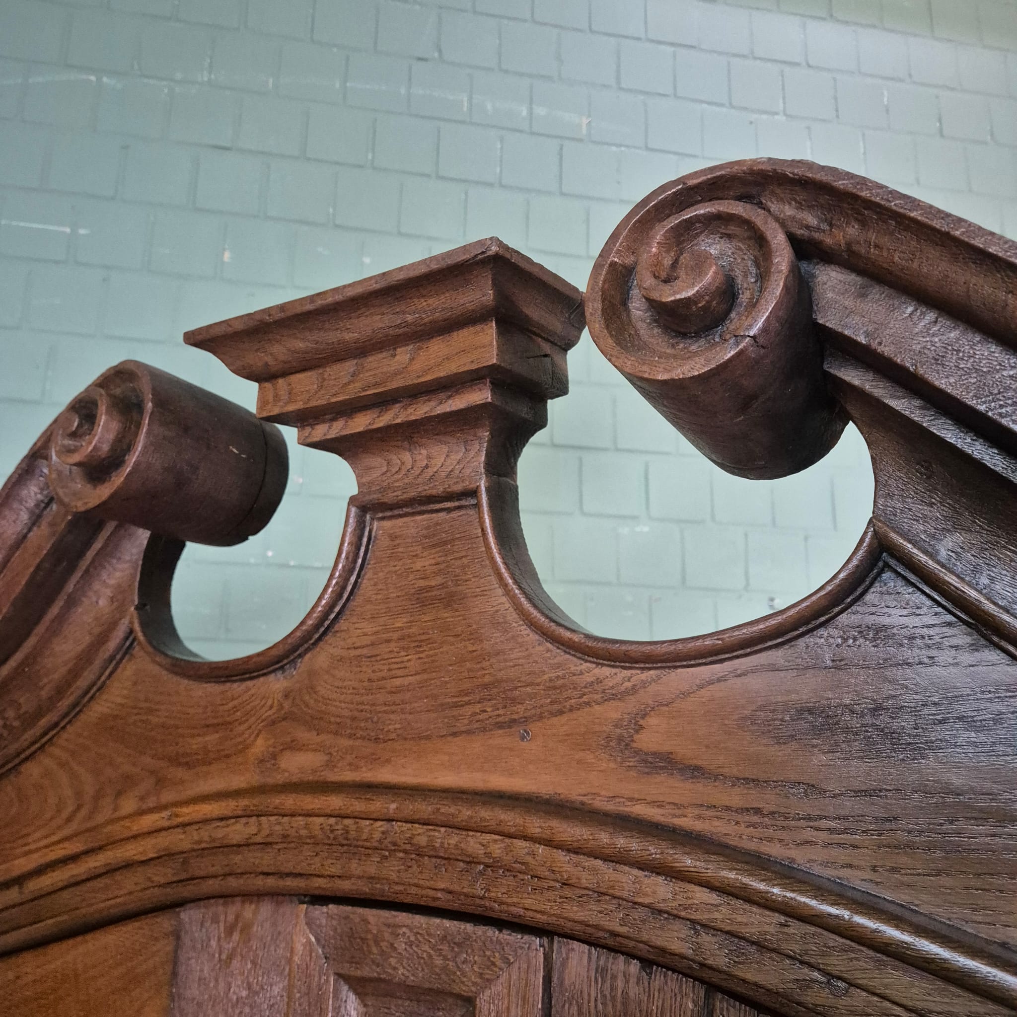 Schrank Kleiderschrank Barock 1760 Eiche – Bild 13