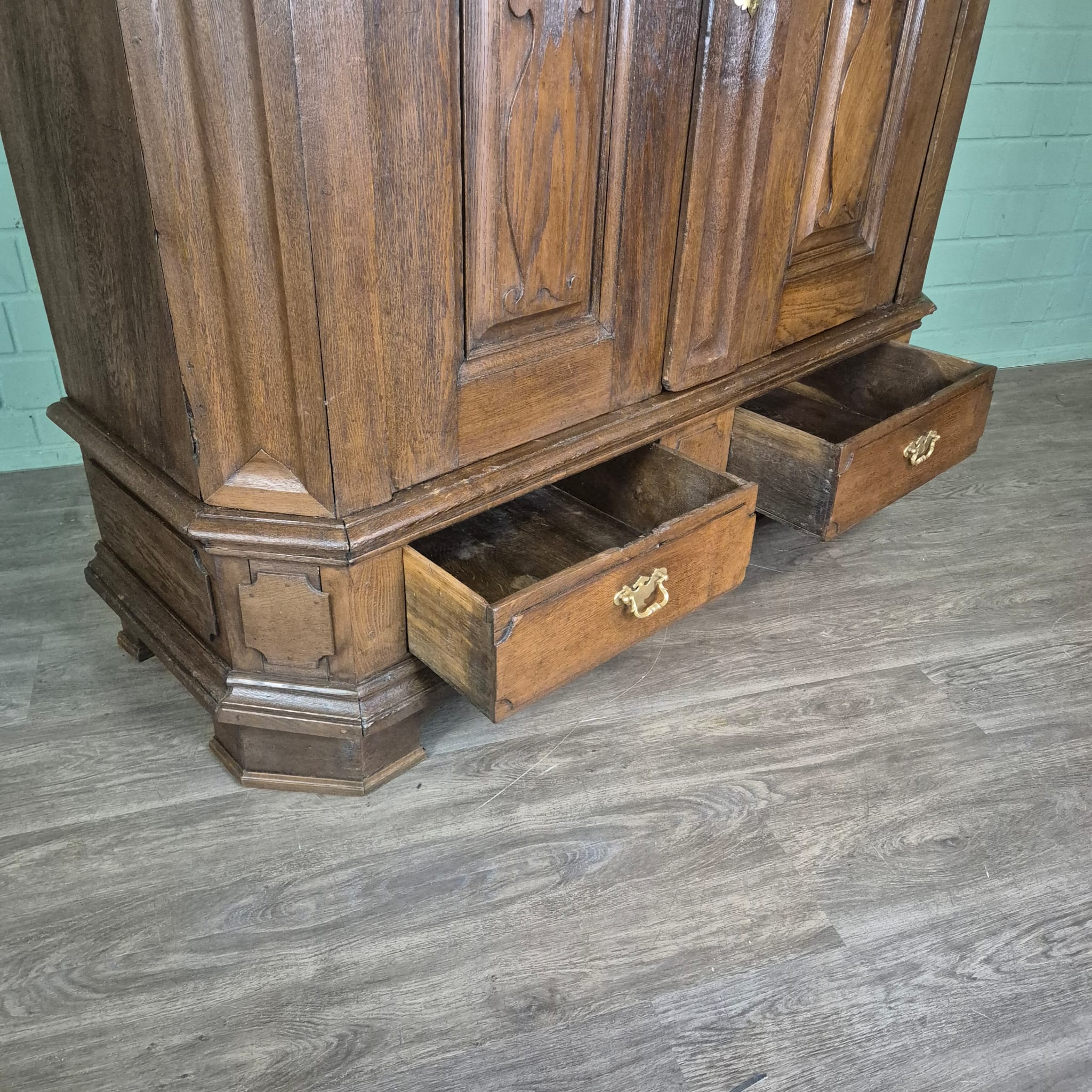 Schrank Kleiderschrank Barock 1760 Eiche – Bild 22