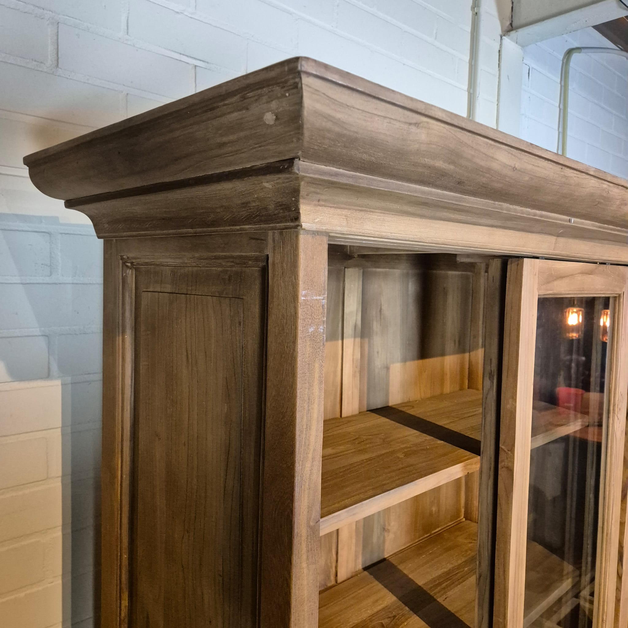 Vitrine Schrank Teakholz 3,00 m – Bild 11