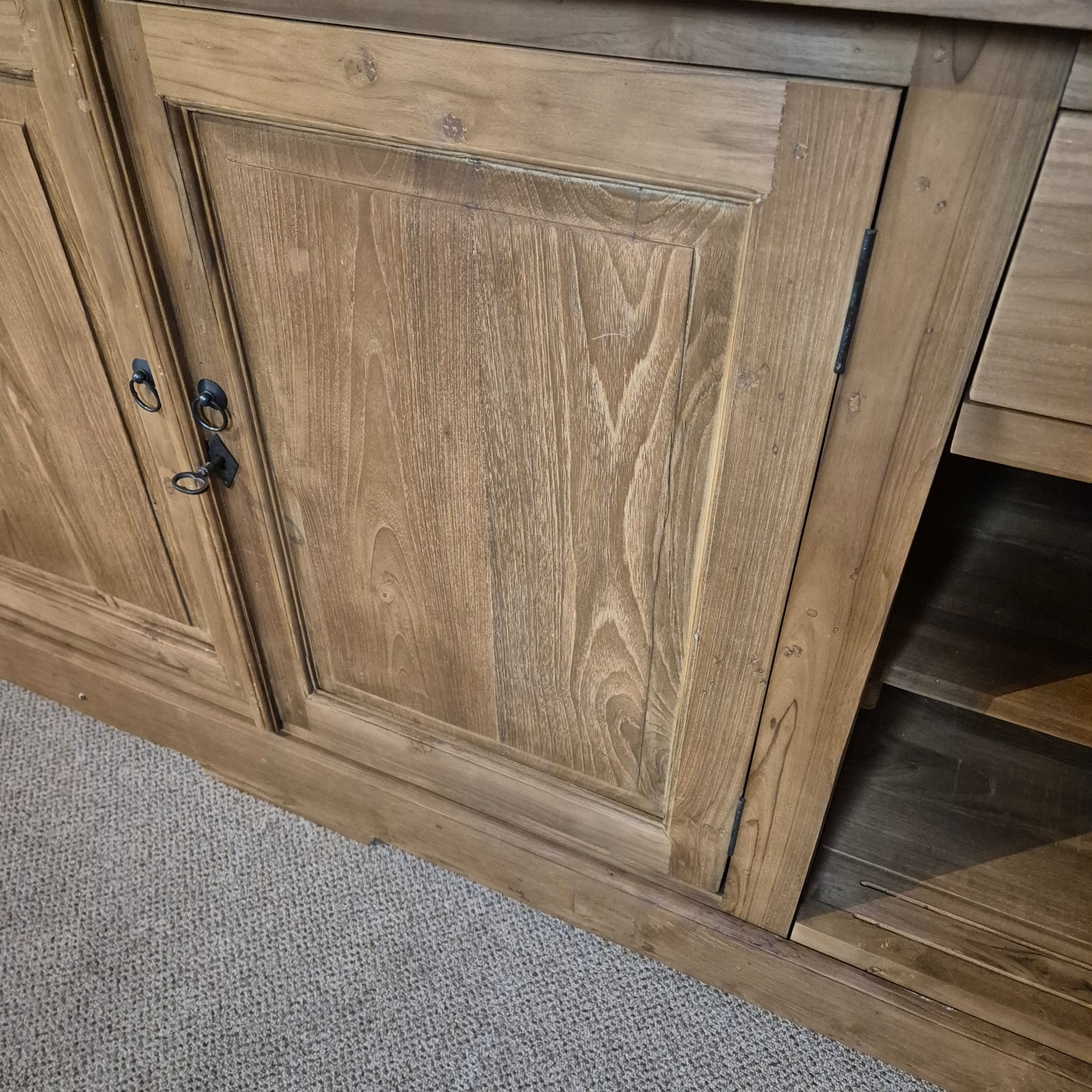 Vitrine Schrank Teakholz 3,00 m – Bild 17