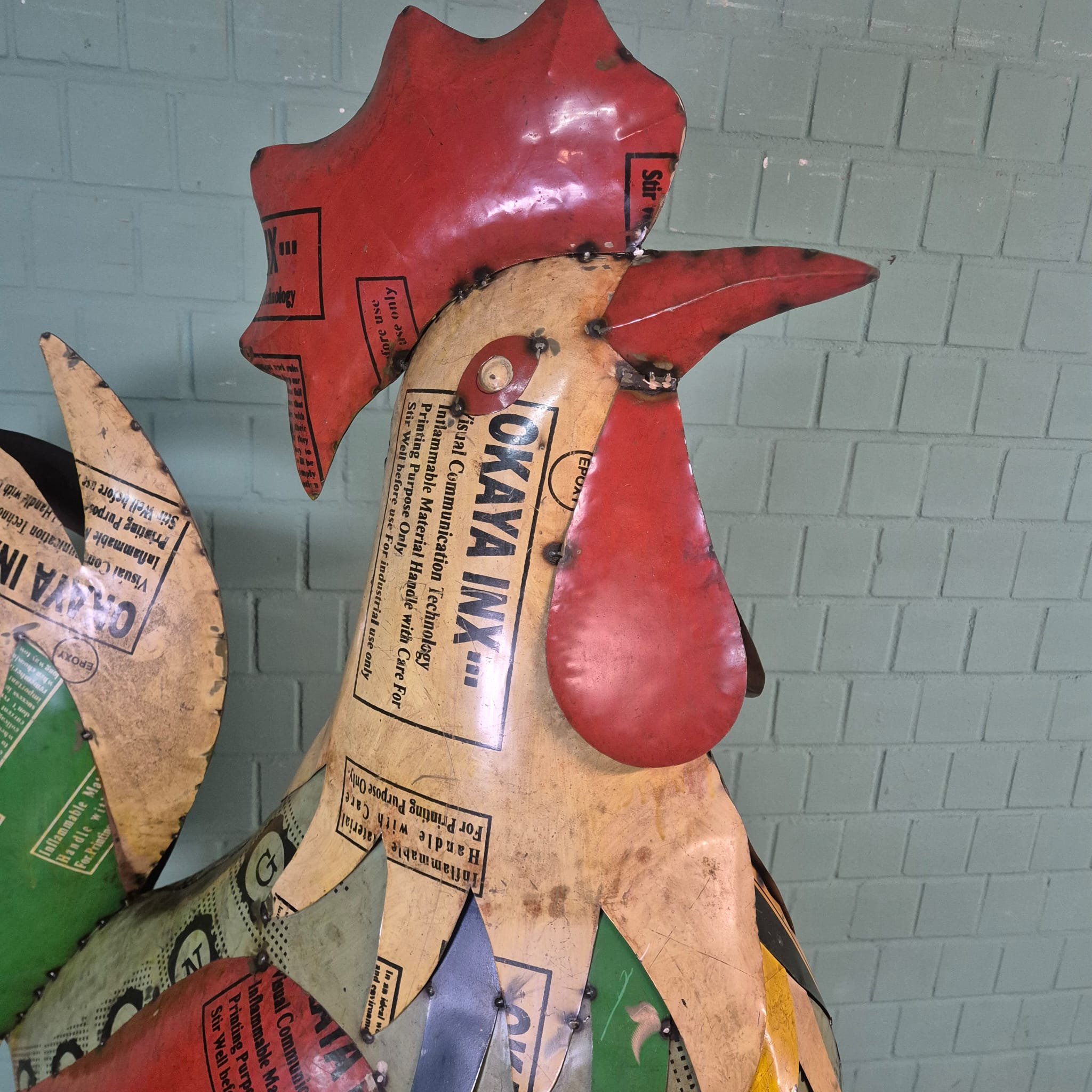 Dekoration Hahn Blech 1,83 m – Bild 16