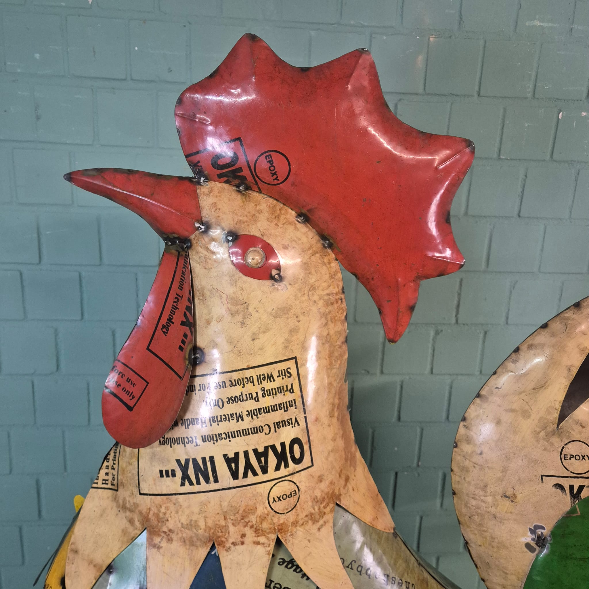 Dekoration Hahn Blech 1,83 m – Bild 17