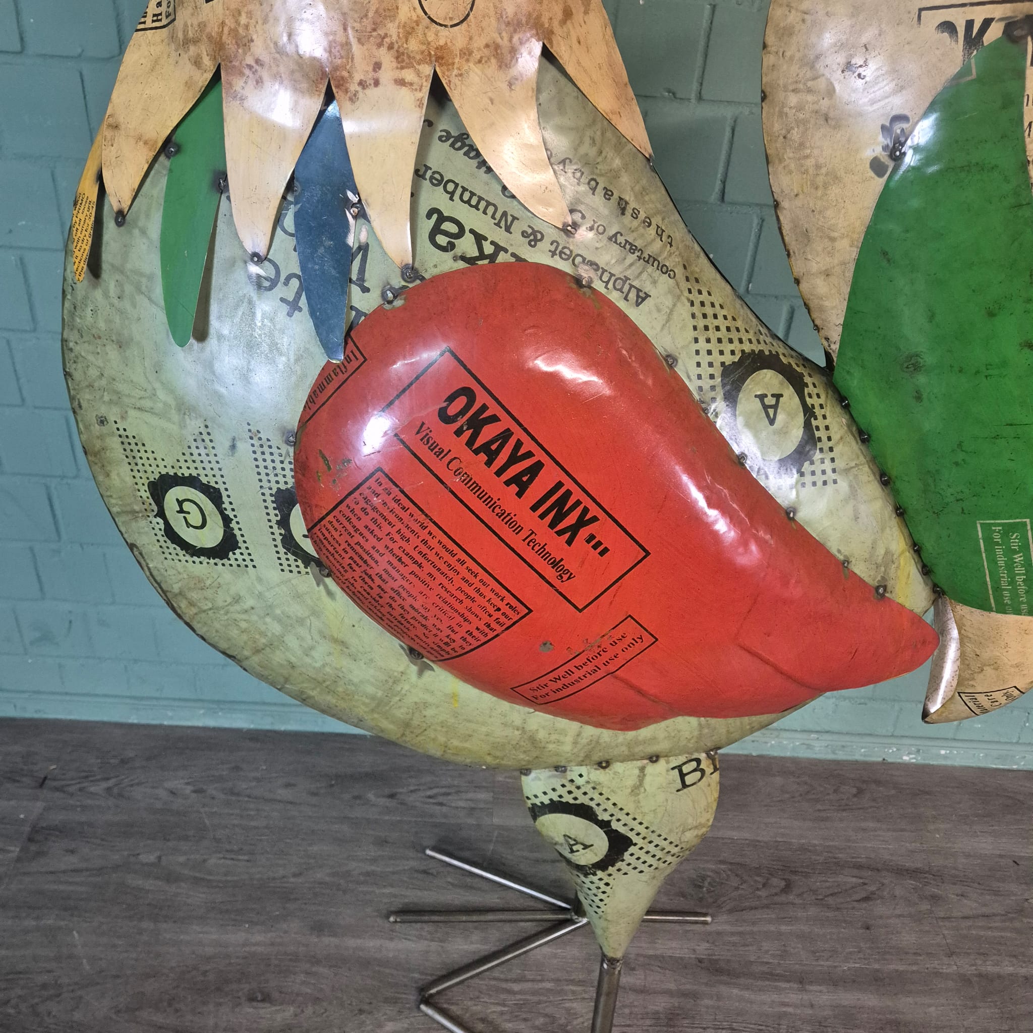 Dekoration Hahn Blech 1,83 m – Bild 18