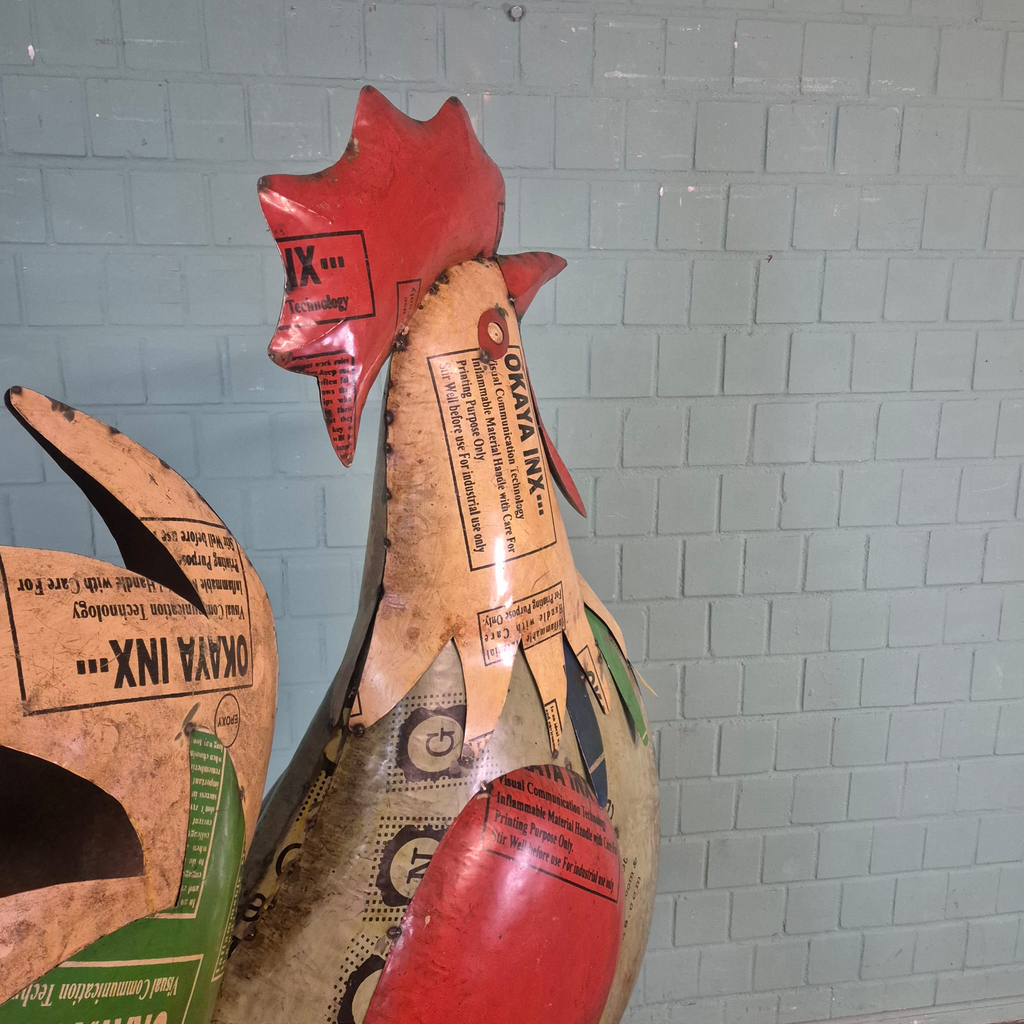 Dekoration Hahn Blech 1,83 m – Bild 12