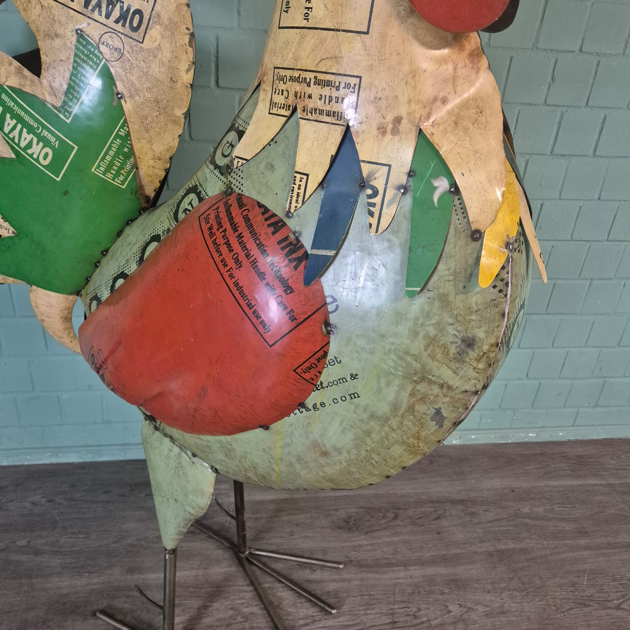 Dekoration Hahn Blech 1,83 m – Bild 15