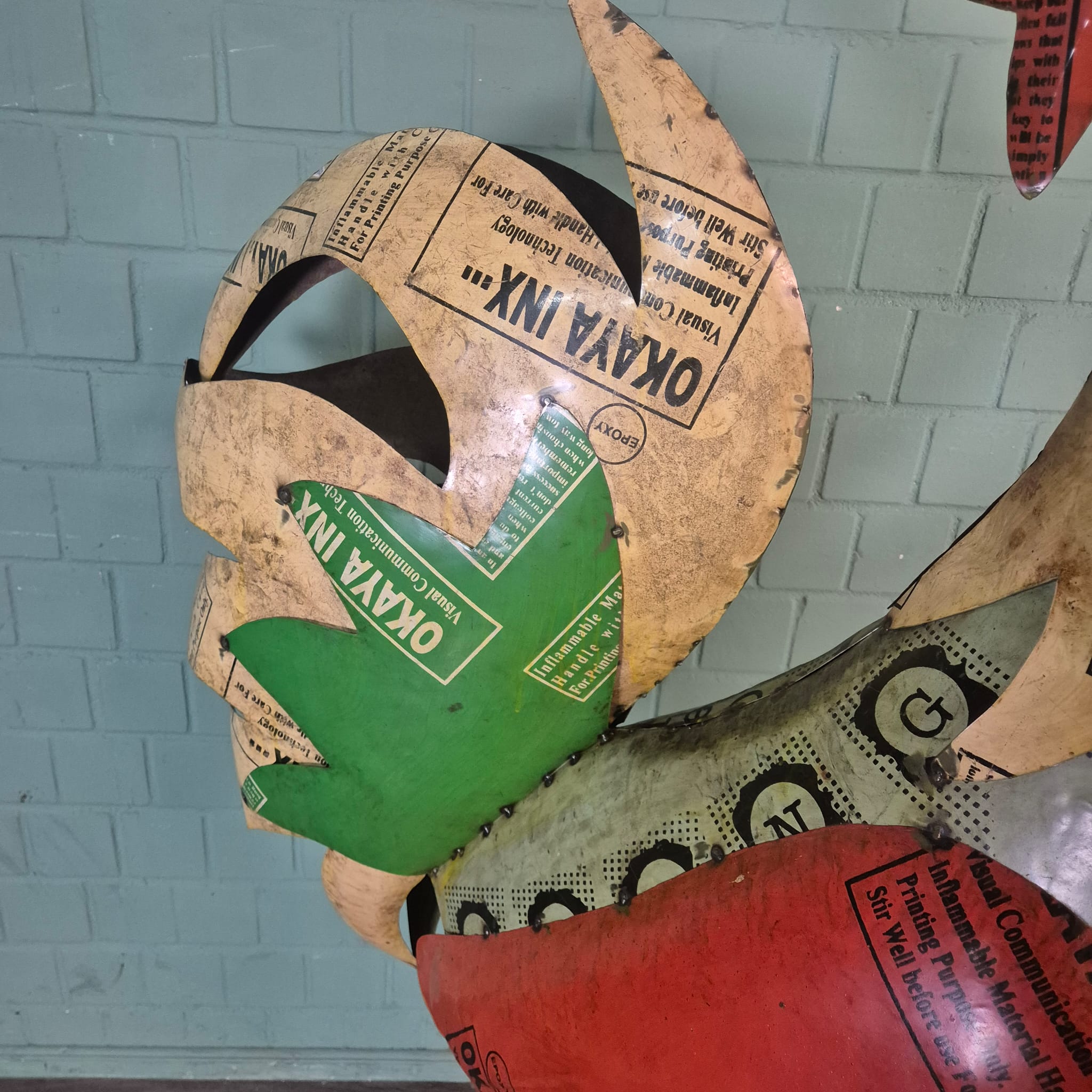 Dekoration Hahn Blech 1,83 m – Bild 13