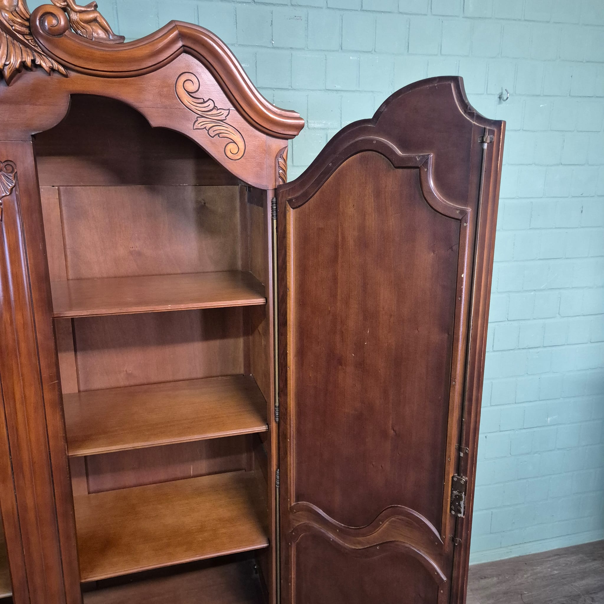 Kleiderschrank Schrank Neubarock Mahagoni – Bild 19