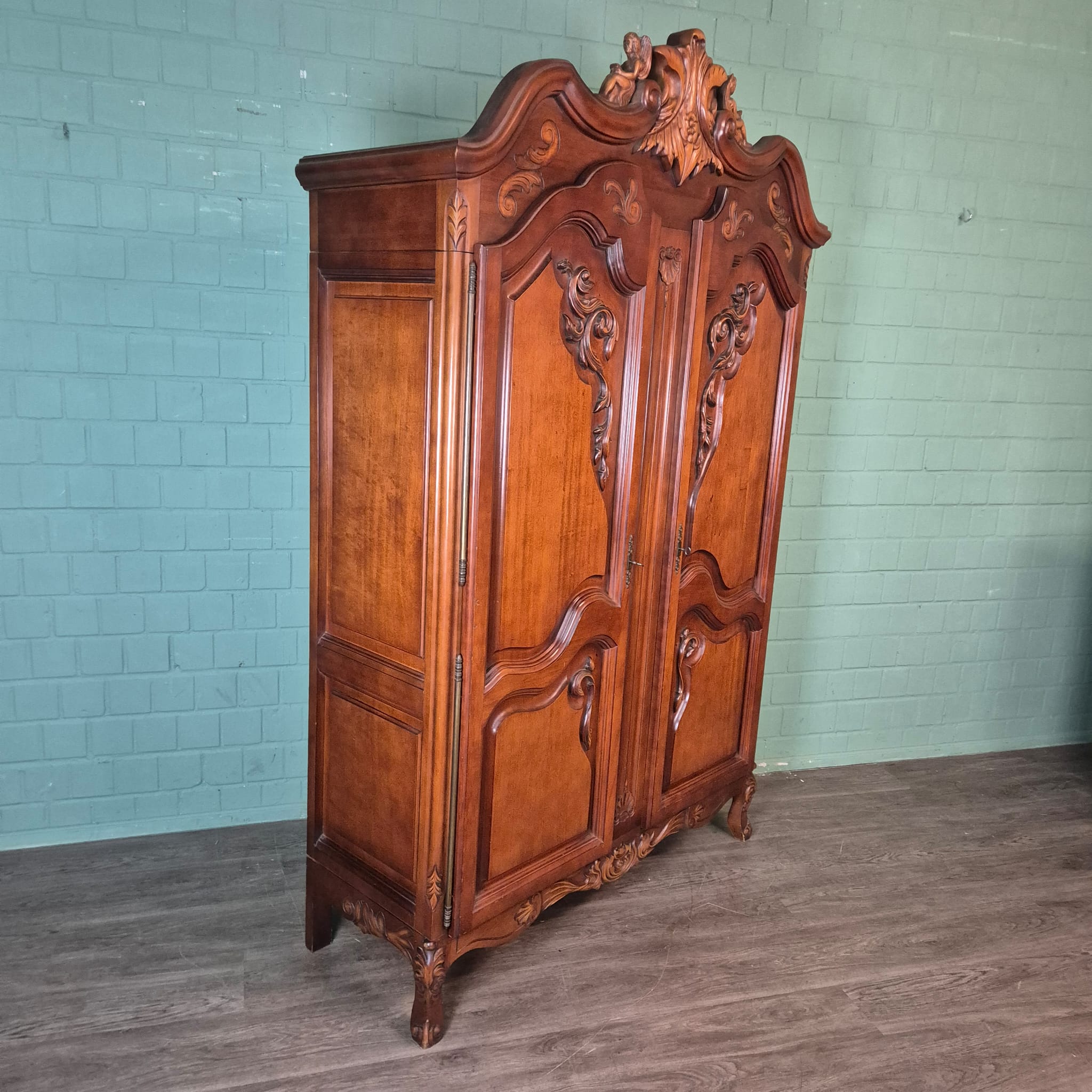 Kleiderschrank Schrank Neubarock Mahagoni – Bild 5