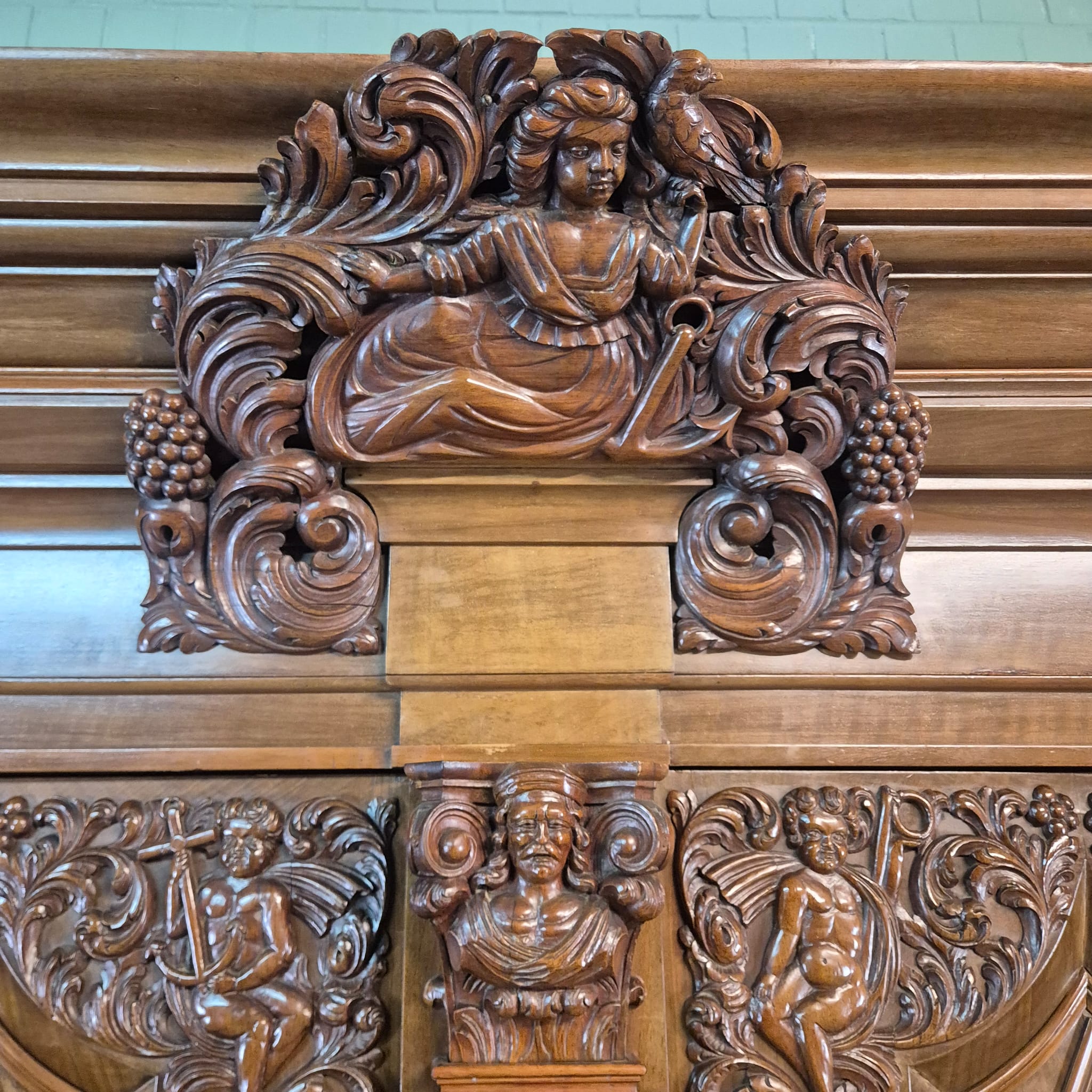 Hamburger Schapp Kleiderschrank 1880 Nussbaum – Bild 12