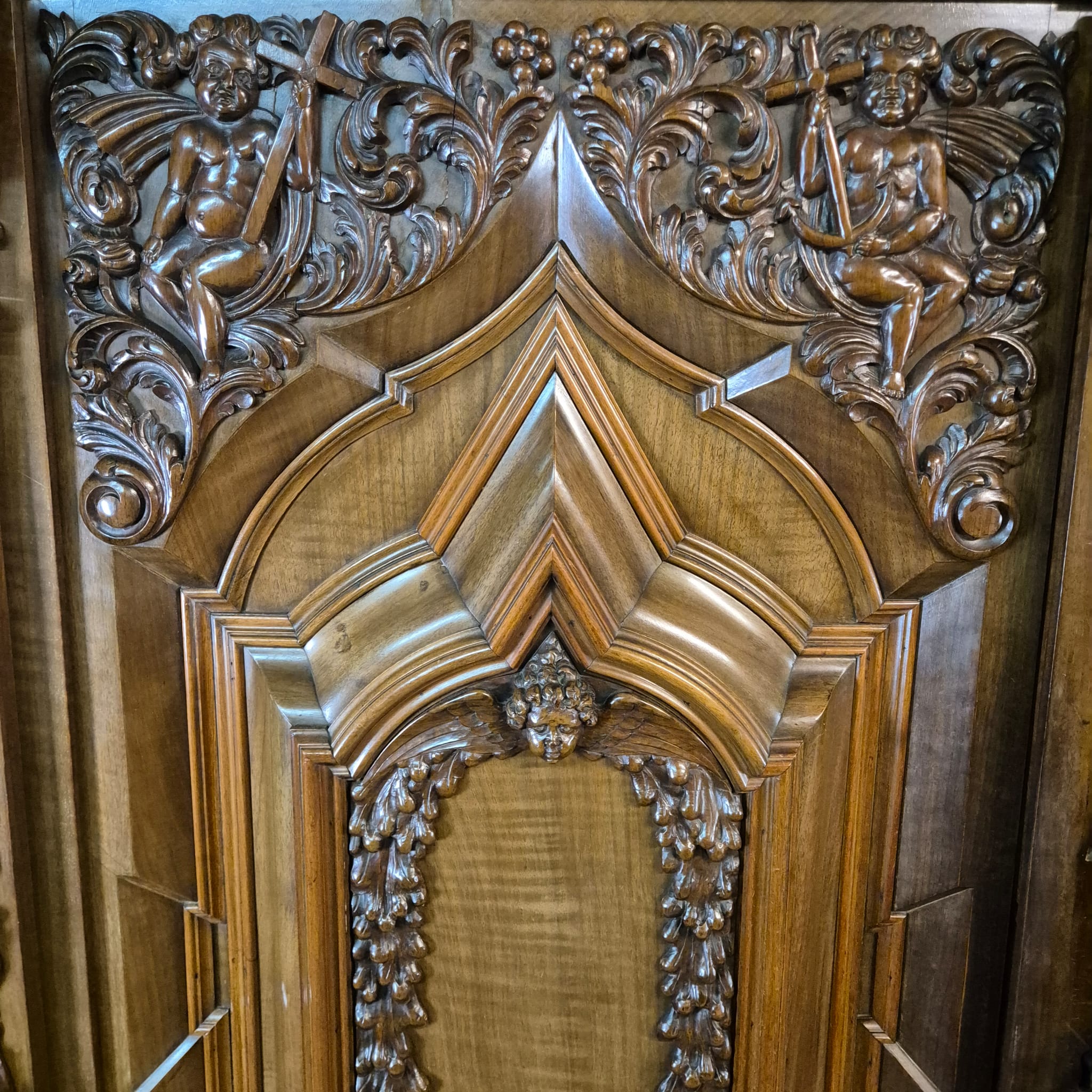 Hamburger Schapp Kleiderschrank 1880 Nussbaum – Bild 13