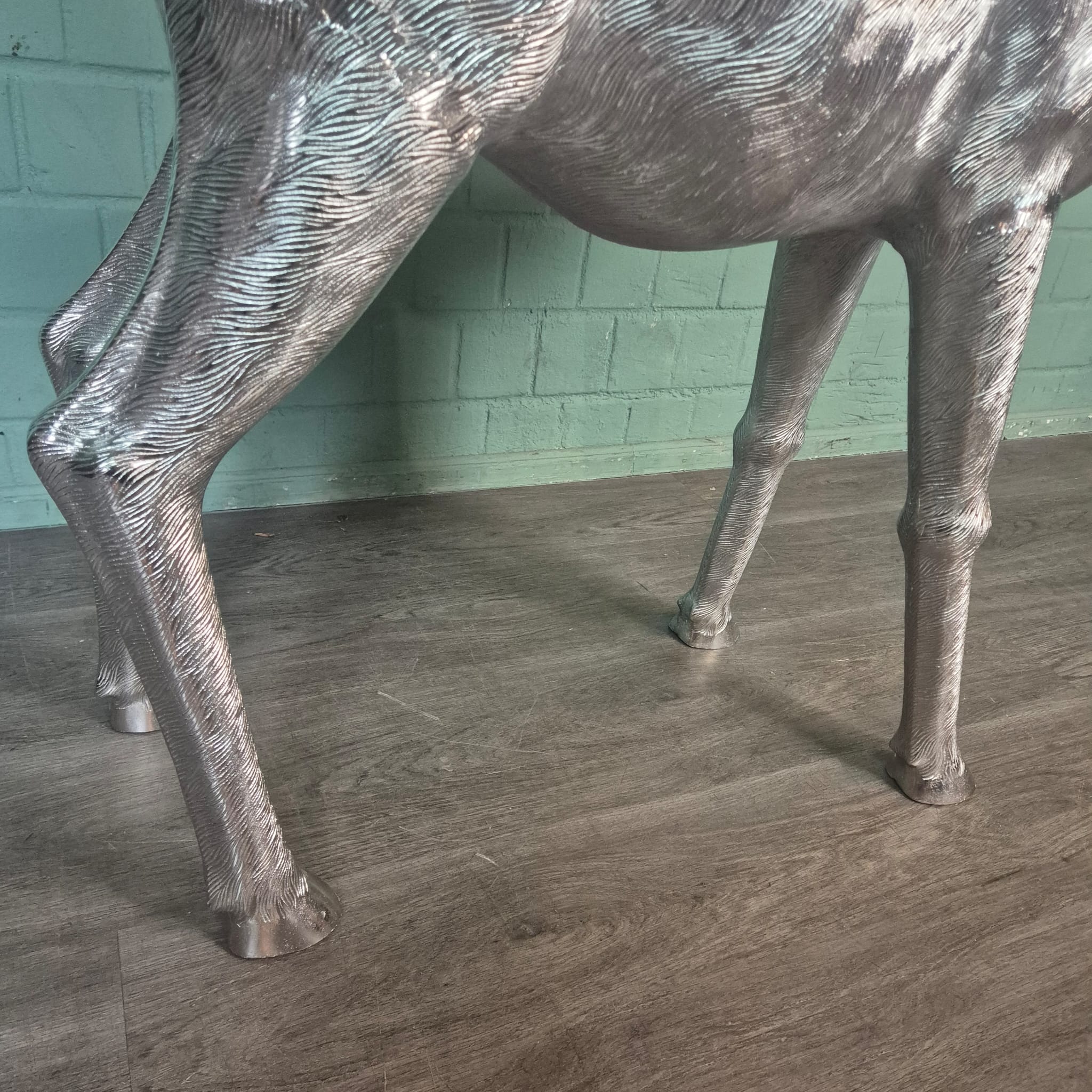 Skulptur Dekoration Hirsch Silber 2,08 m – Bild 13