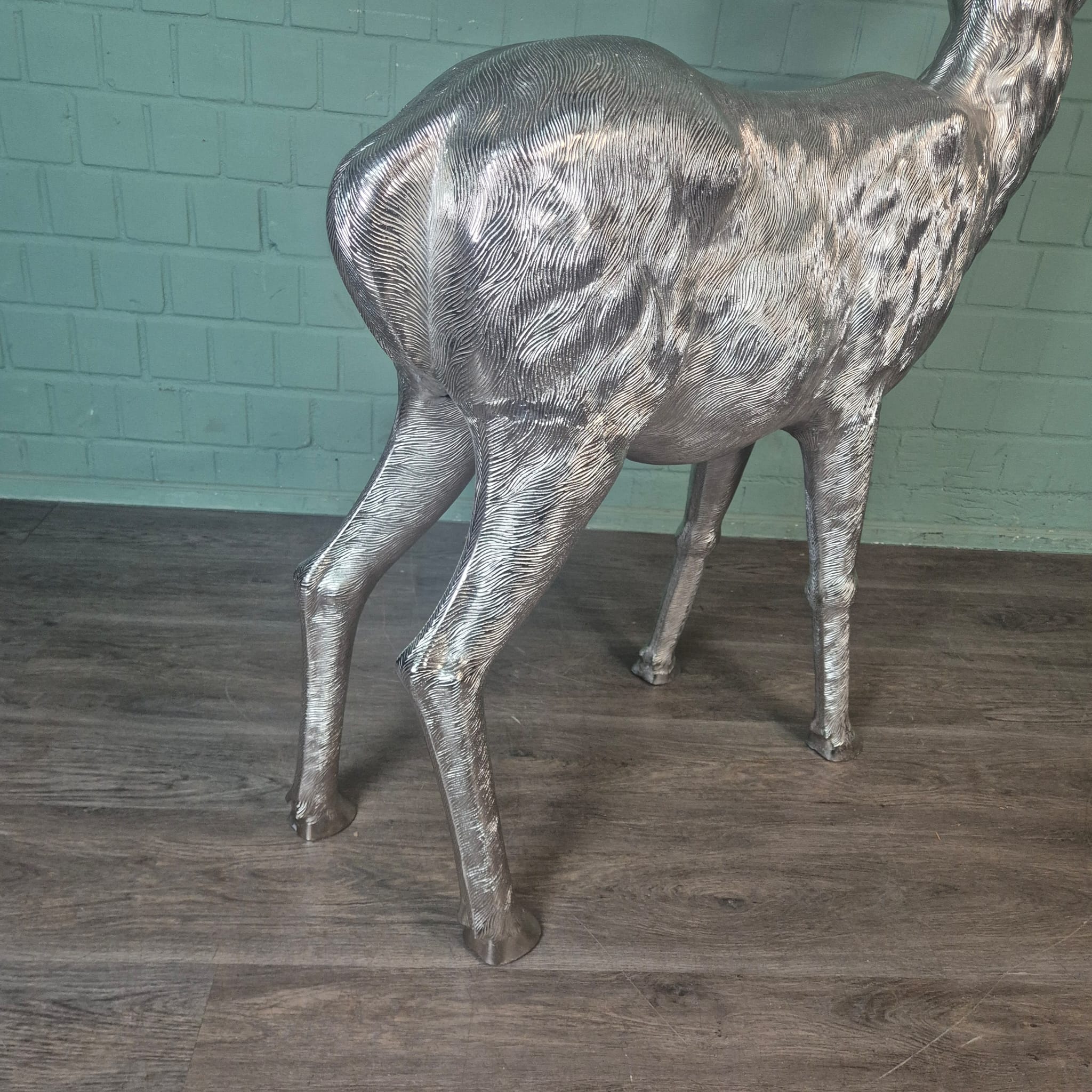 Skulptur Dekoration Hirsch Silber 2,08 m – Bild 14