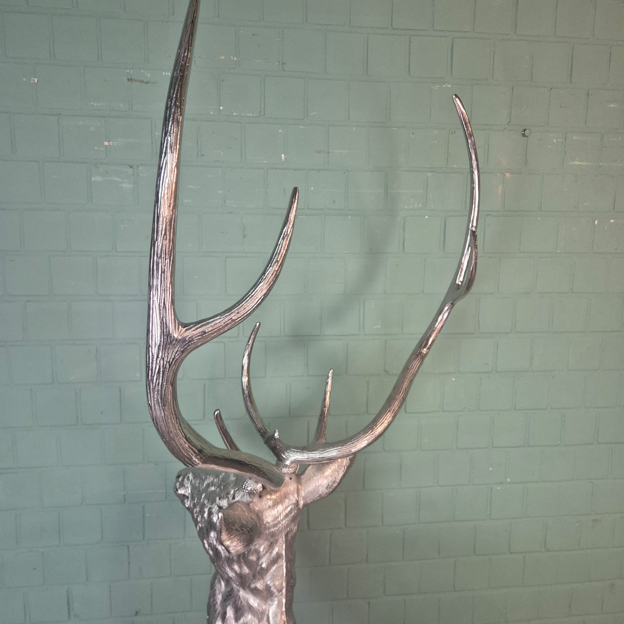 Skulptur Dekoration Hirsch Silber 2,08 m – Bild 18