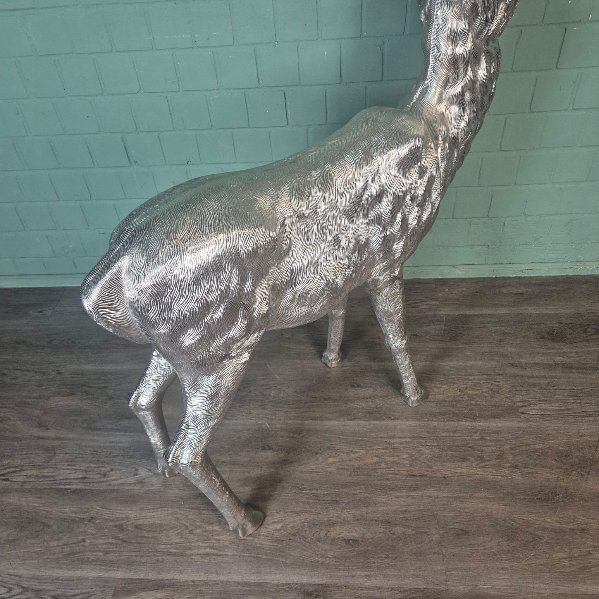 Skulptur Dekoration Hirsch Silber 2,08 m – Bild 8