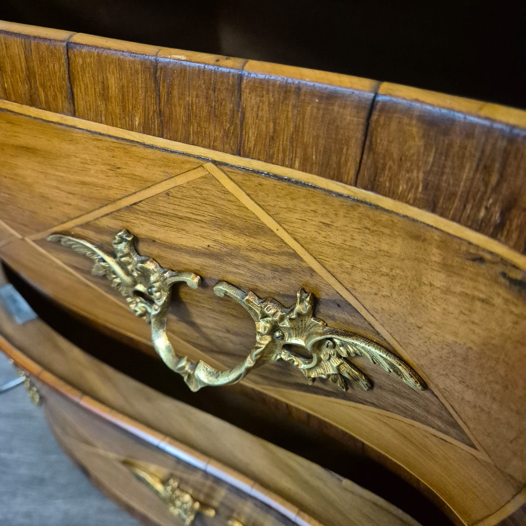 Kommode Dresdener Barock Historismus 1880 Nussbaum – Bild 18