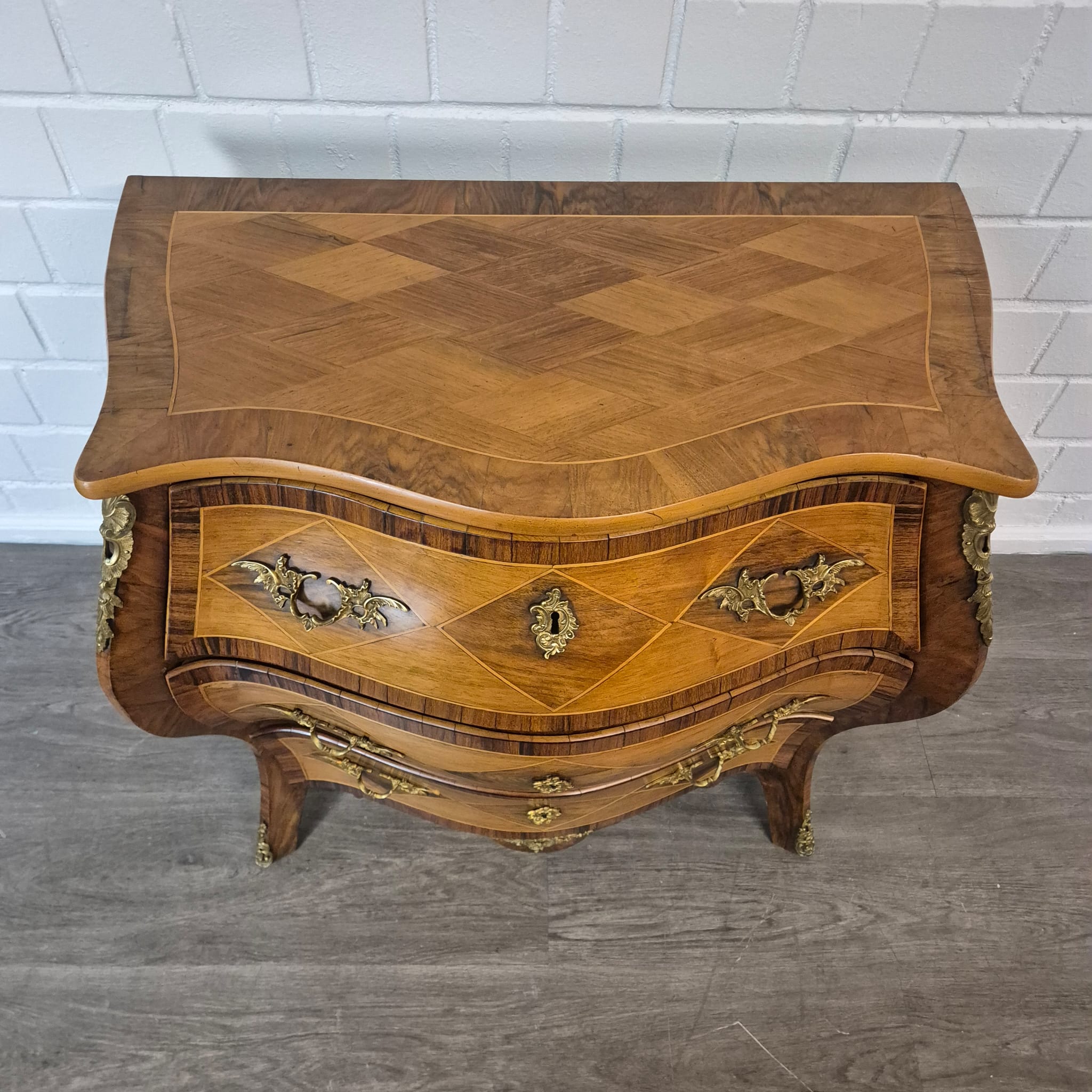 Kommode Dresdener Barock Historismus 1880 Nussbaum – Bild 5