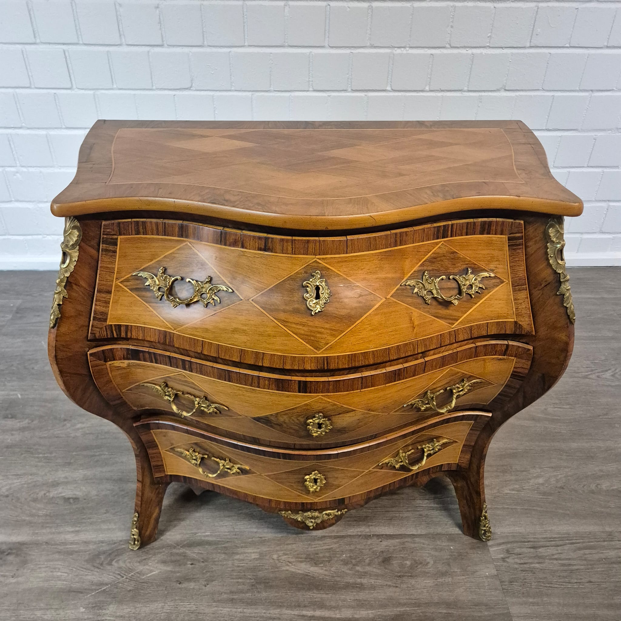 Kommode Dresdener Barock Historismus 1880 Nussbaum – Bild 3