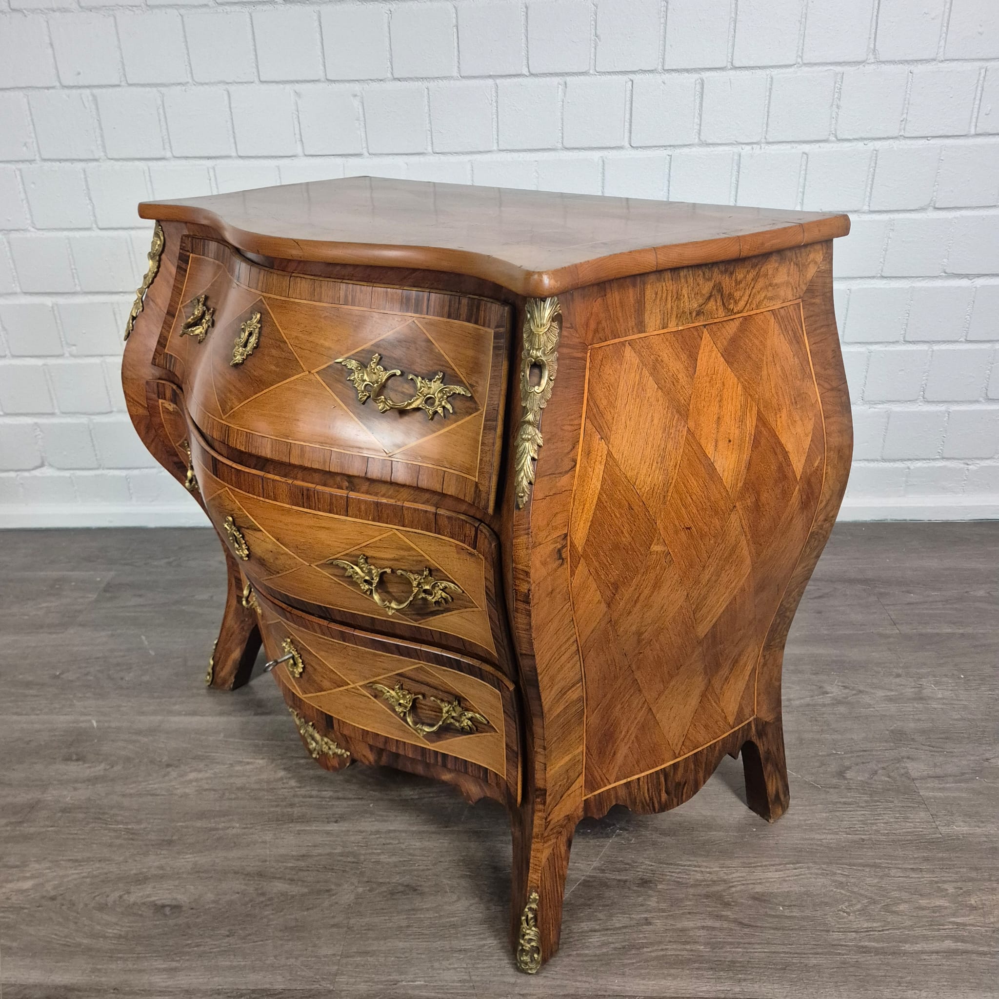 Kommode Dresdener Barock Historismus 1880 Nussbaum – Bild 8