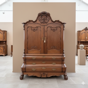 Geschirrschrank holländischer Kabinettschrank Antik 1860 Eiche