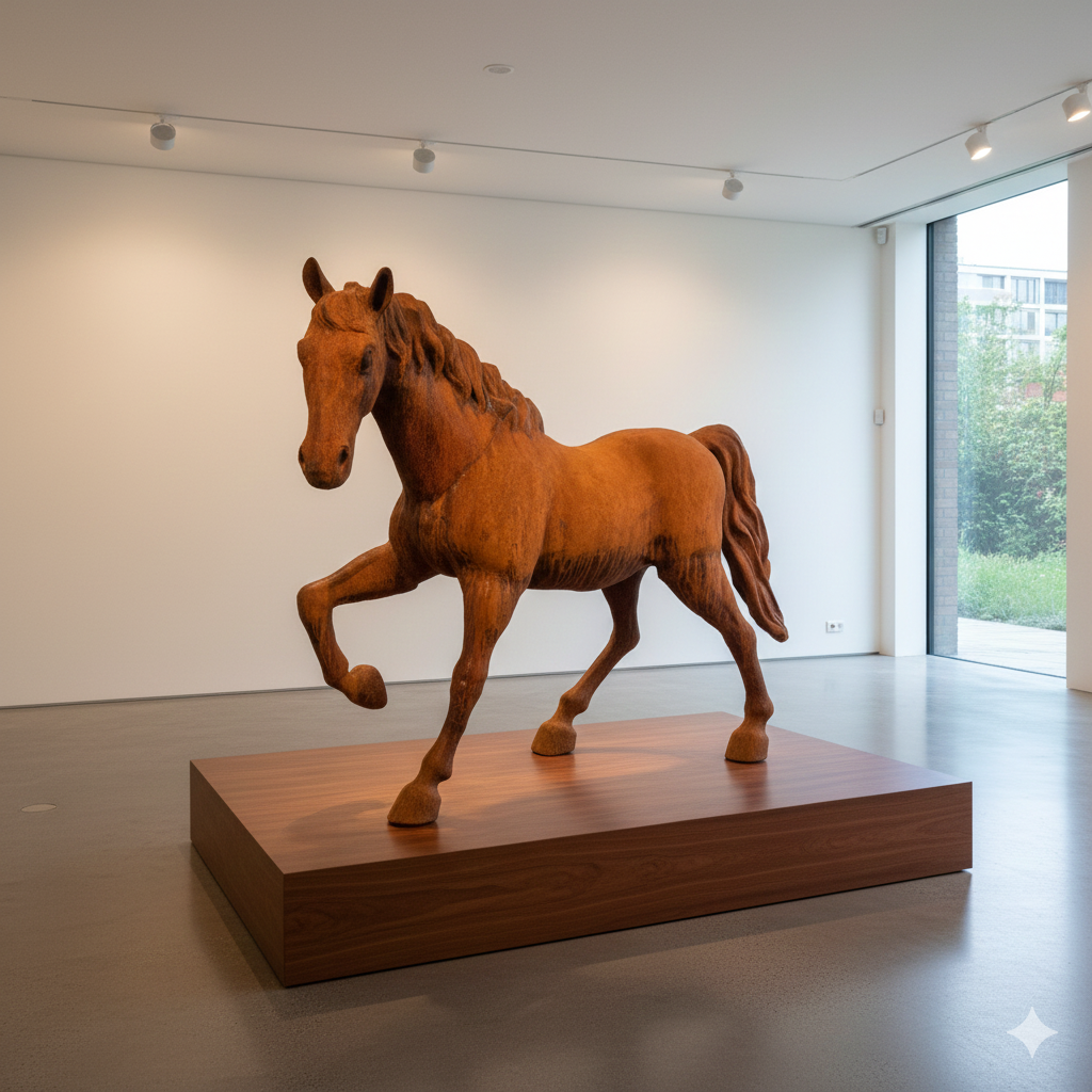 Pferd Pony Gusseisen 1,30 m x 1,14 m – Bild 2