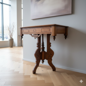 Beistelltisch Wandtisch Jugendstil 1910 Nussbaum