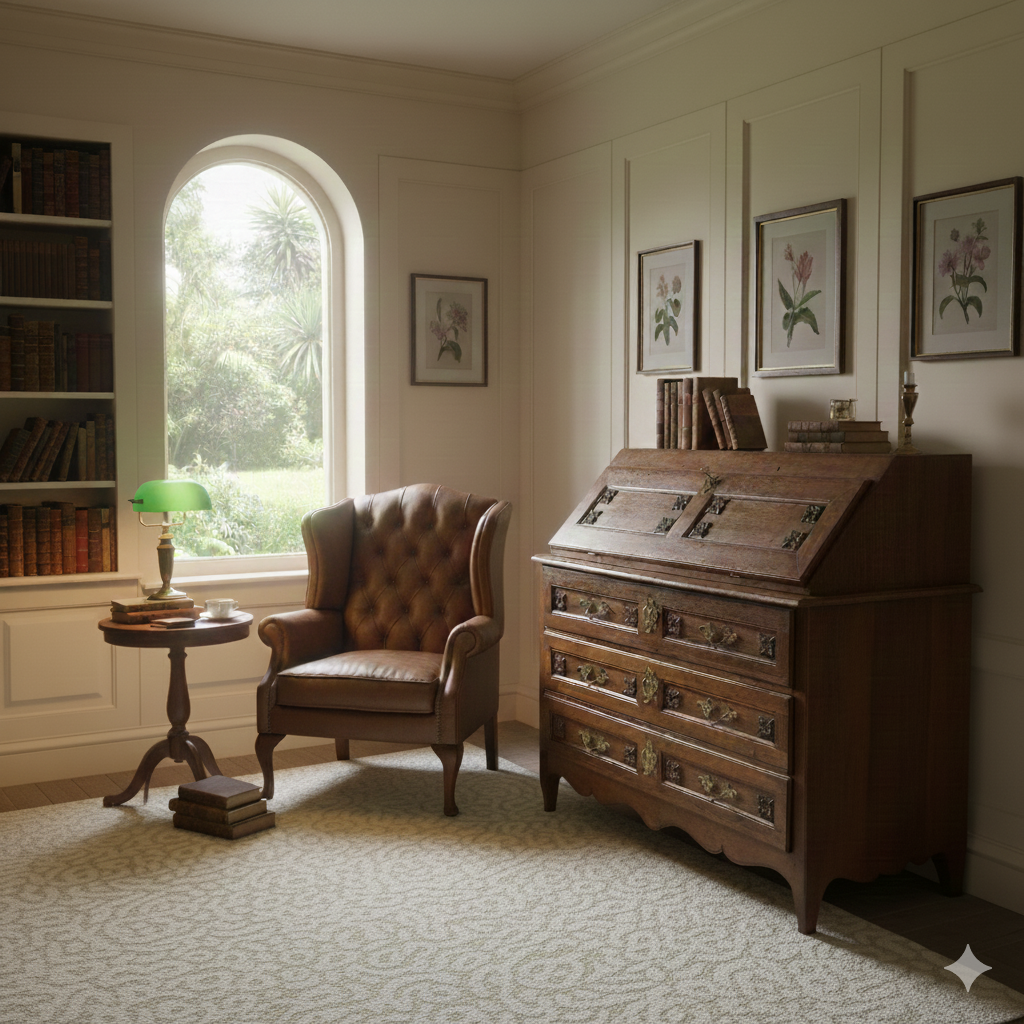 Sekretär Barock 1770 Eiche – Bild 2