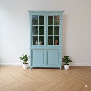 Vitrine Aktenschrank Biedermeier 1850 Kiefer