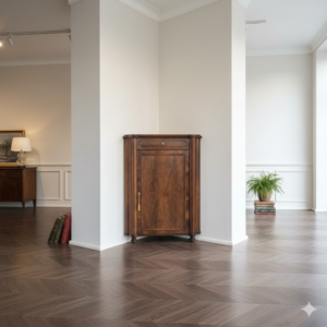 Eckschrank Biedermeier 1850 Mahagoni