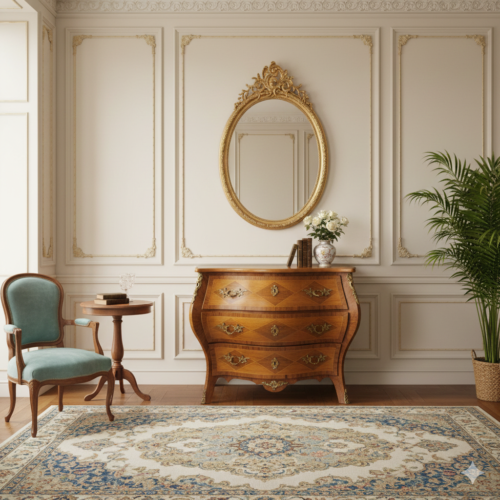 Kommode Dresdener Barock Historismus 1880 Nussbaum – Bild 2