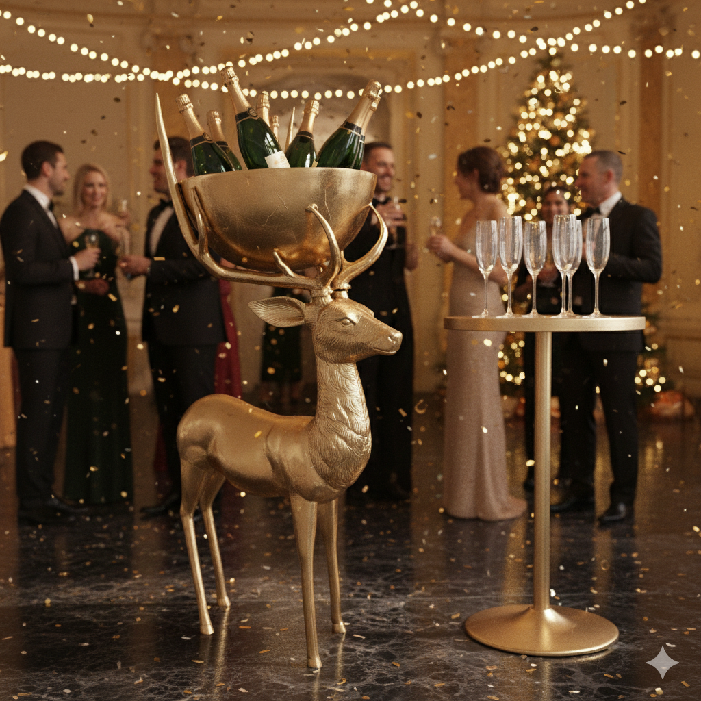 Champagnerschale Sektschale Coupe Hirsch 1,40 m – Bild 2