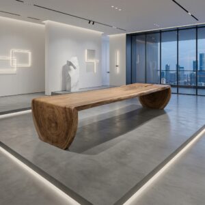 Esstisch Baumstamm-Tisch Akazie 4,05 m x 1,33 m