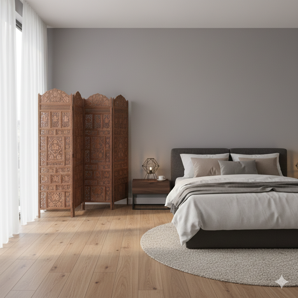 Paravent Teakholz 2,00 m x 1,90 m – Bild 2