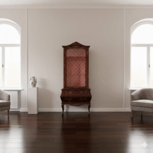 Vitrine Geschirrschrank Neubarock Nussbaum 1,14 m