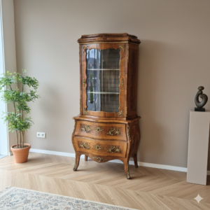 Vitrine Dresdener Barock 1880 Nussbaum