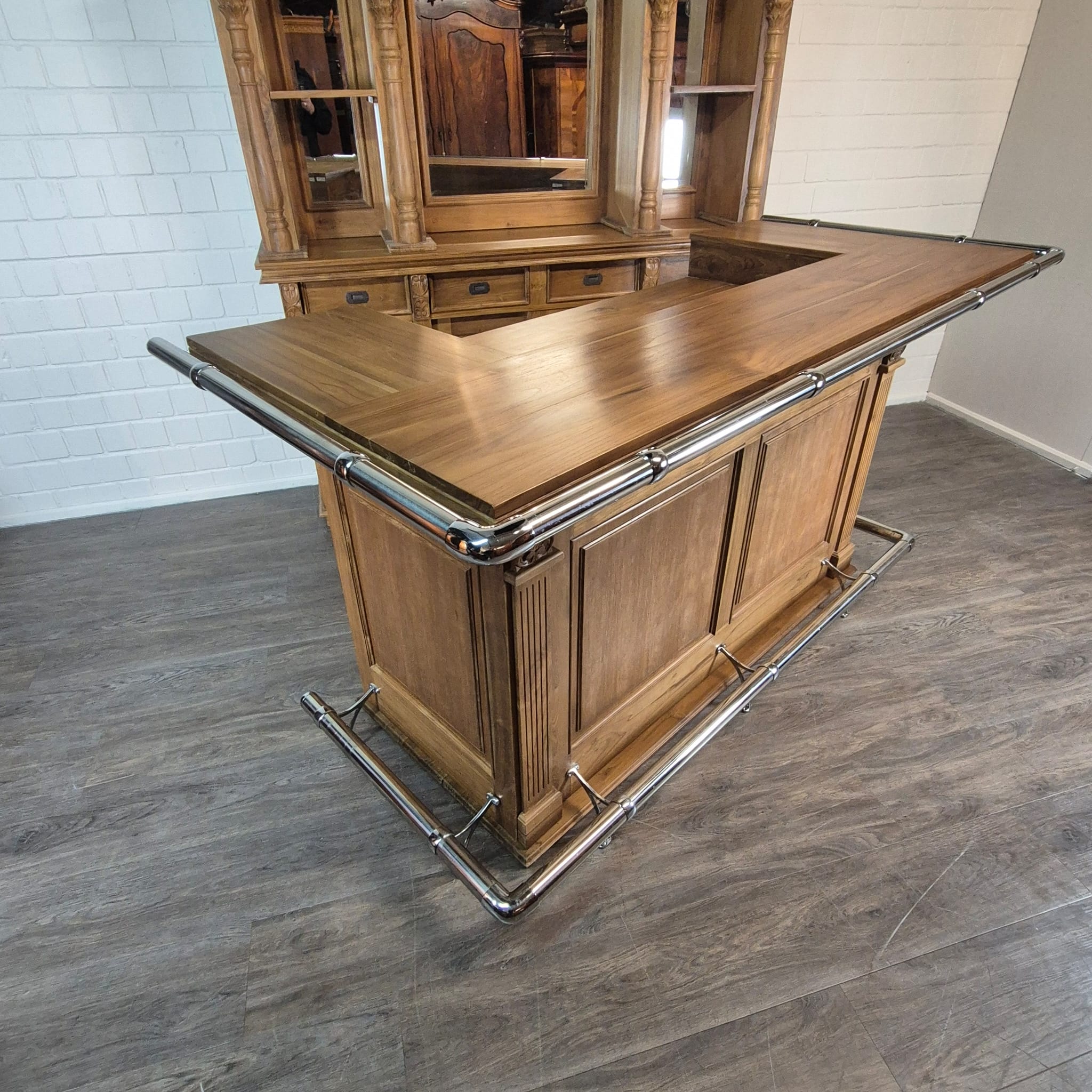 Empire Bar Theke Teakholz 2,00 m – Bild 6