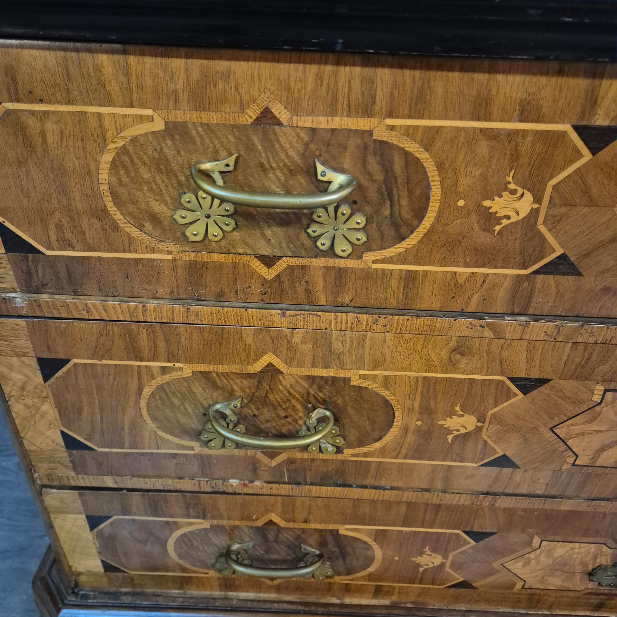 Schrank Kabinettschrank Barock 1770 Nussbaum – Bild 10