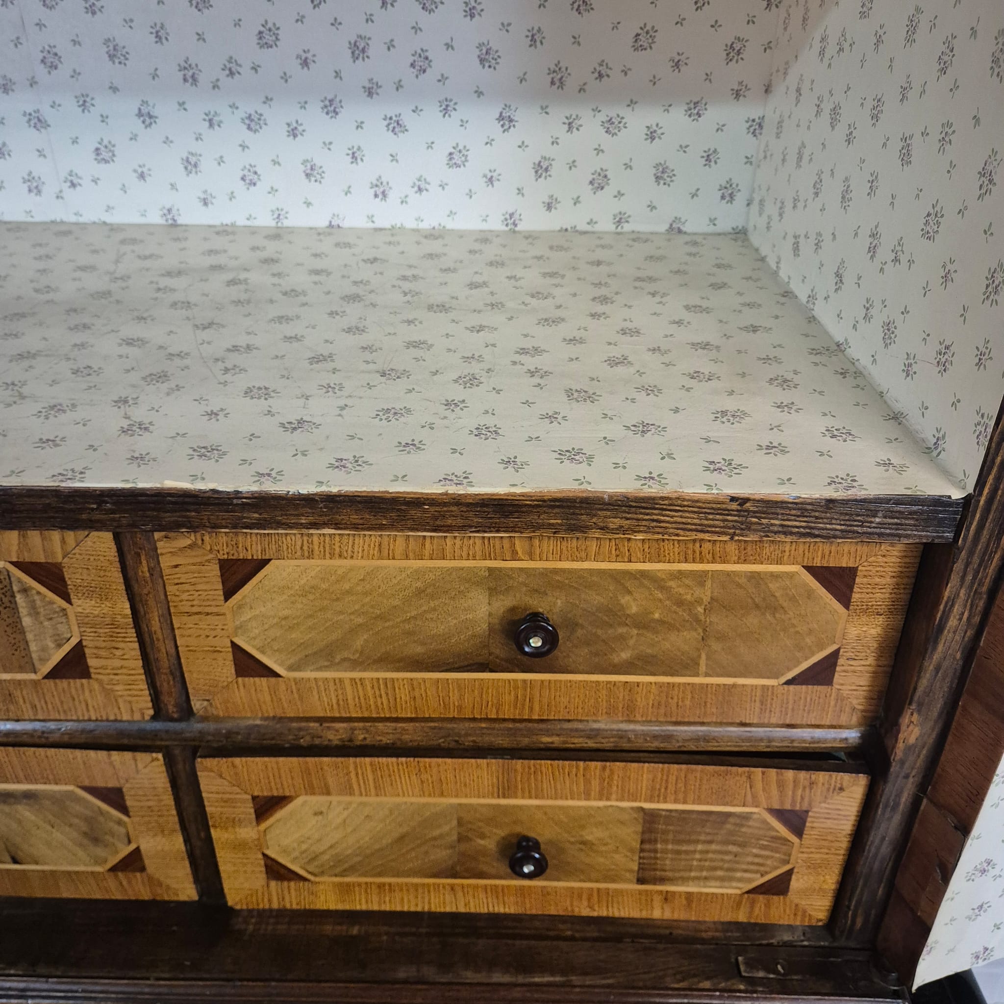 Schrank Kabinettschrank Barock 1770 Nussbaum – Bild 20