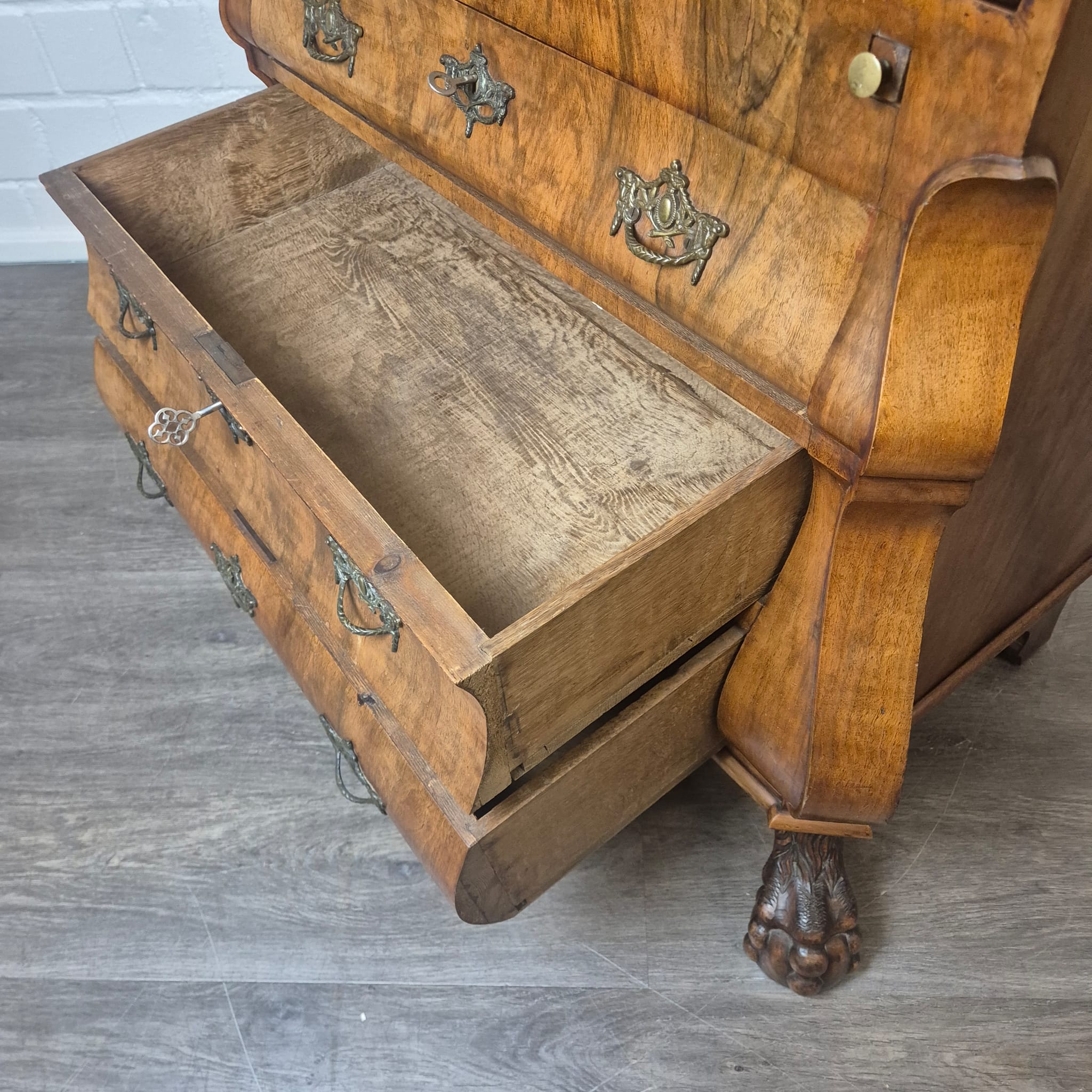 Sekretär Neuarock 1850 Nussbaum – Bild 18