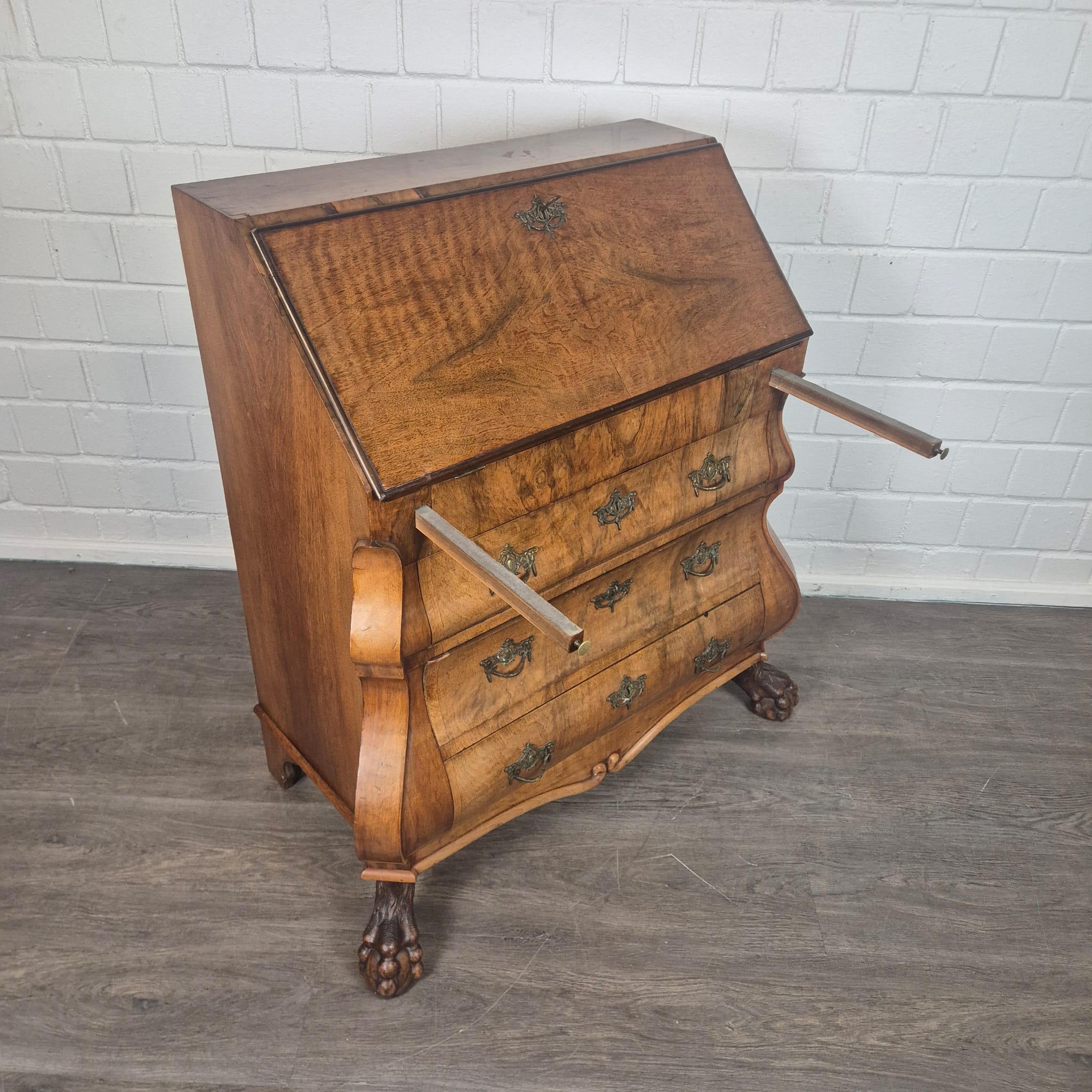 Sekretär Neuarock 1850 Nussbaum – Bild 8