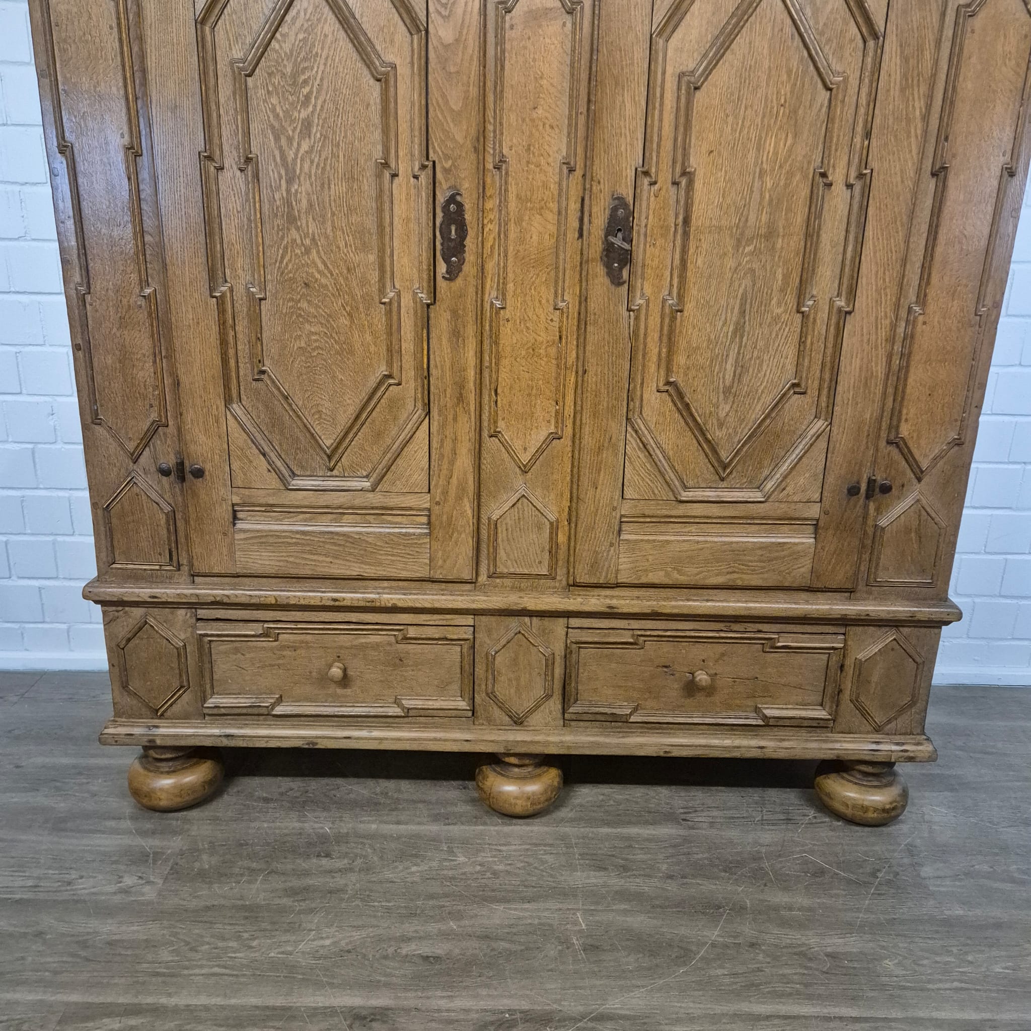 Schrank Kleiderschrank Barock 1770 Eiche – Bild 6