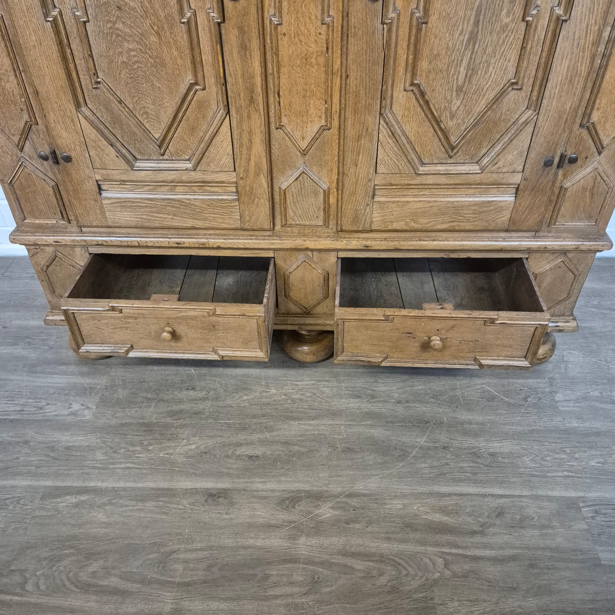 Schrank Kleiderschrank Barock 1770 Eiche – Bild 23