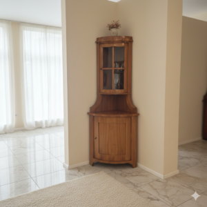 Eckschrank Eckvitrine Biedermeier 1810 Kirschbaum